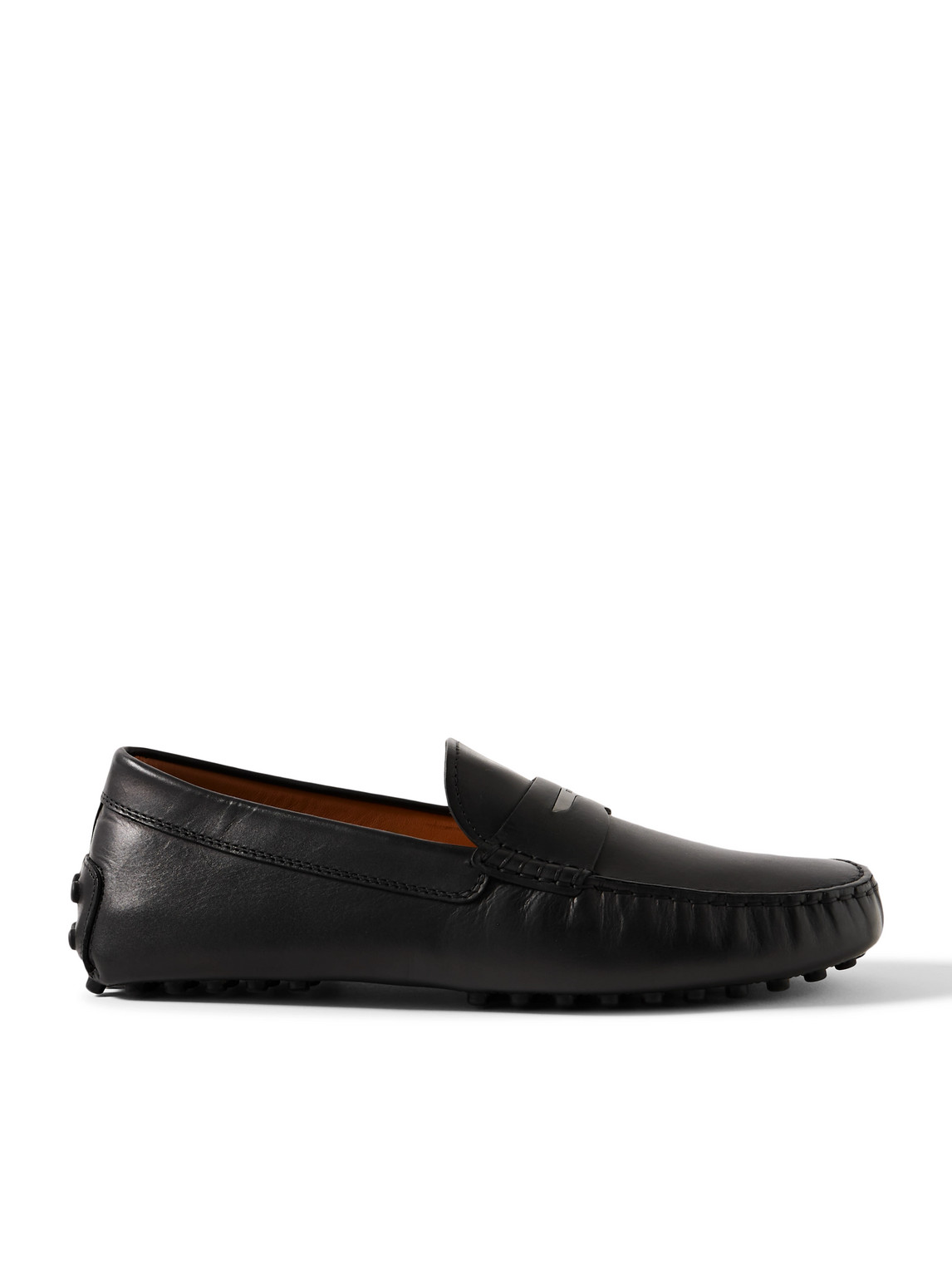 Tod's Gommino Leather Driving Shoes In Black