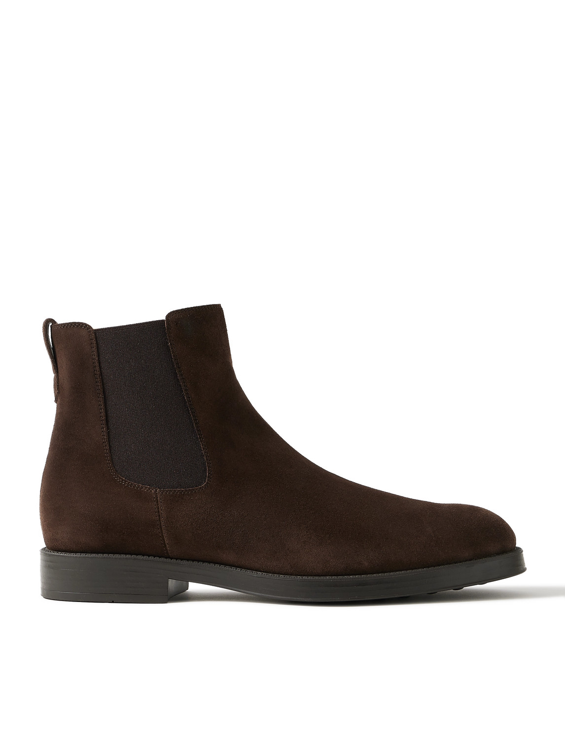 Tod's Suede Chelsea Boots In Brown