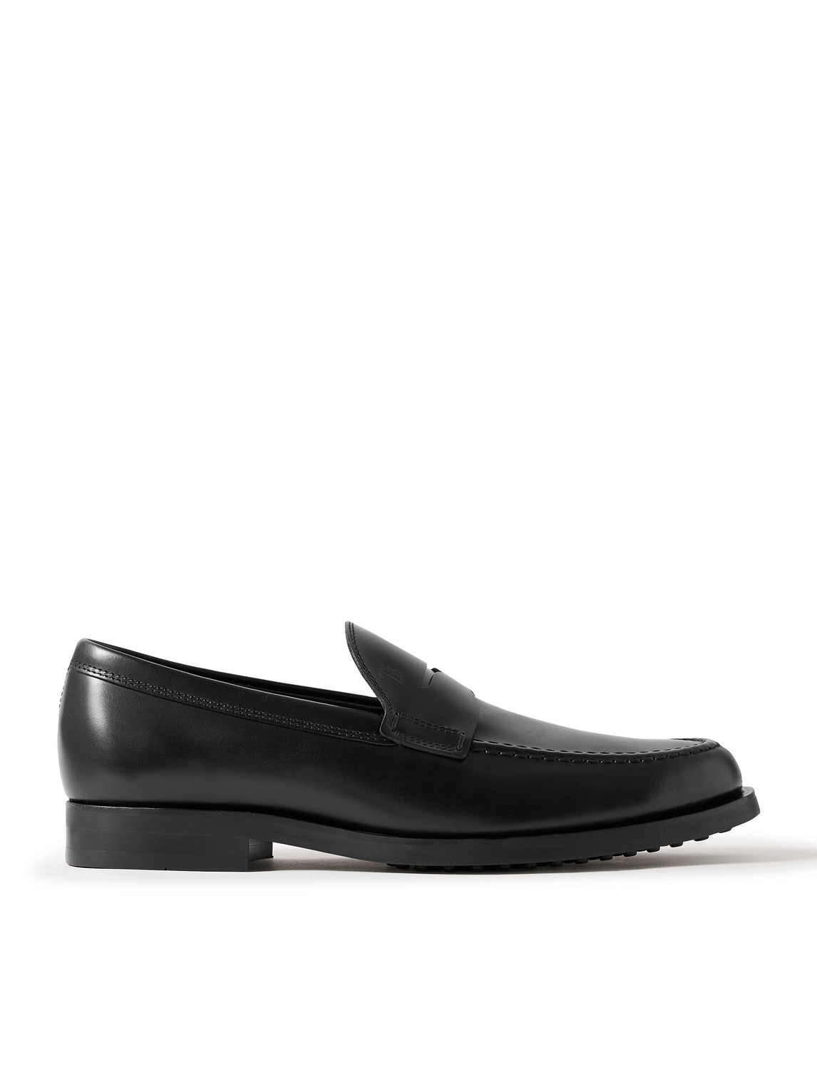 Glossed-Leather Penny Loafers
