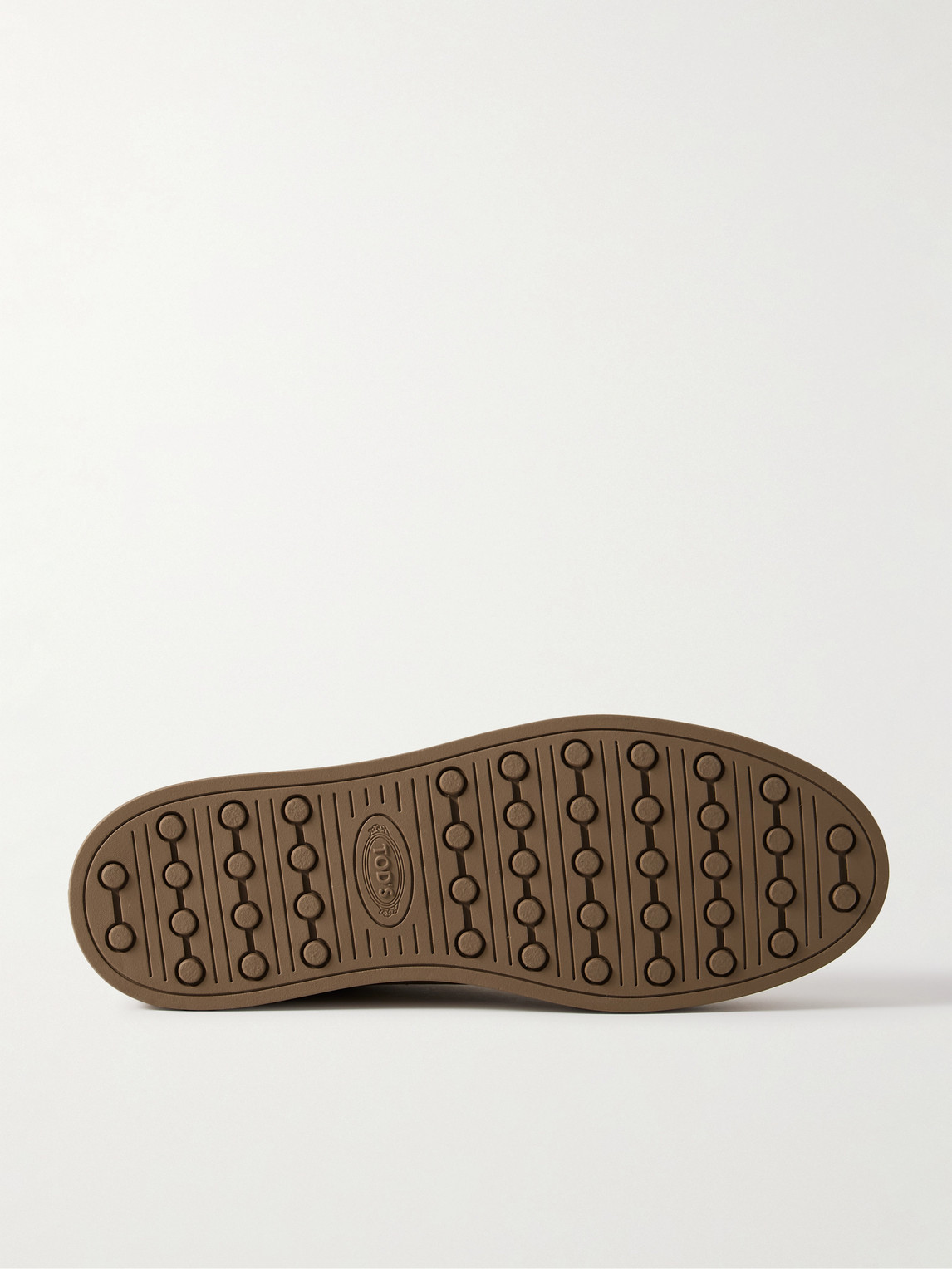 Tod's Nabuk Sneakers With Minimalist Design And Logo Detail In Brown