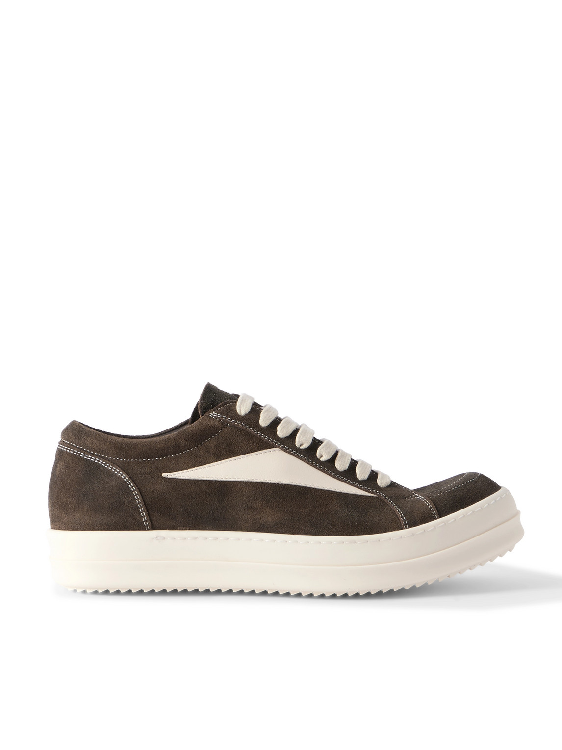 Rick Owens Sneakers Low-top Concordians Runway Vintage In Suede Leather In Brown