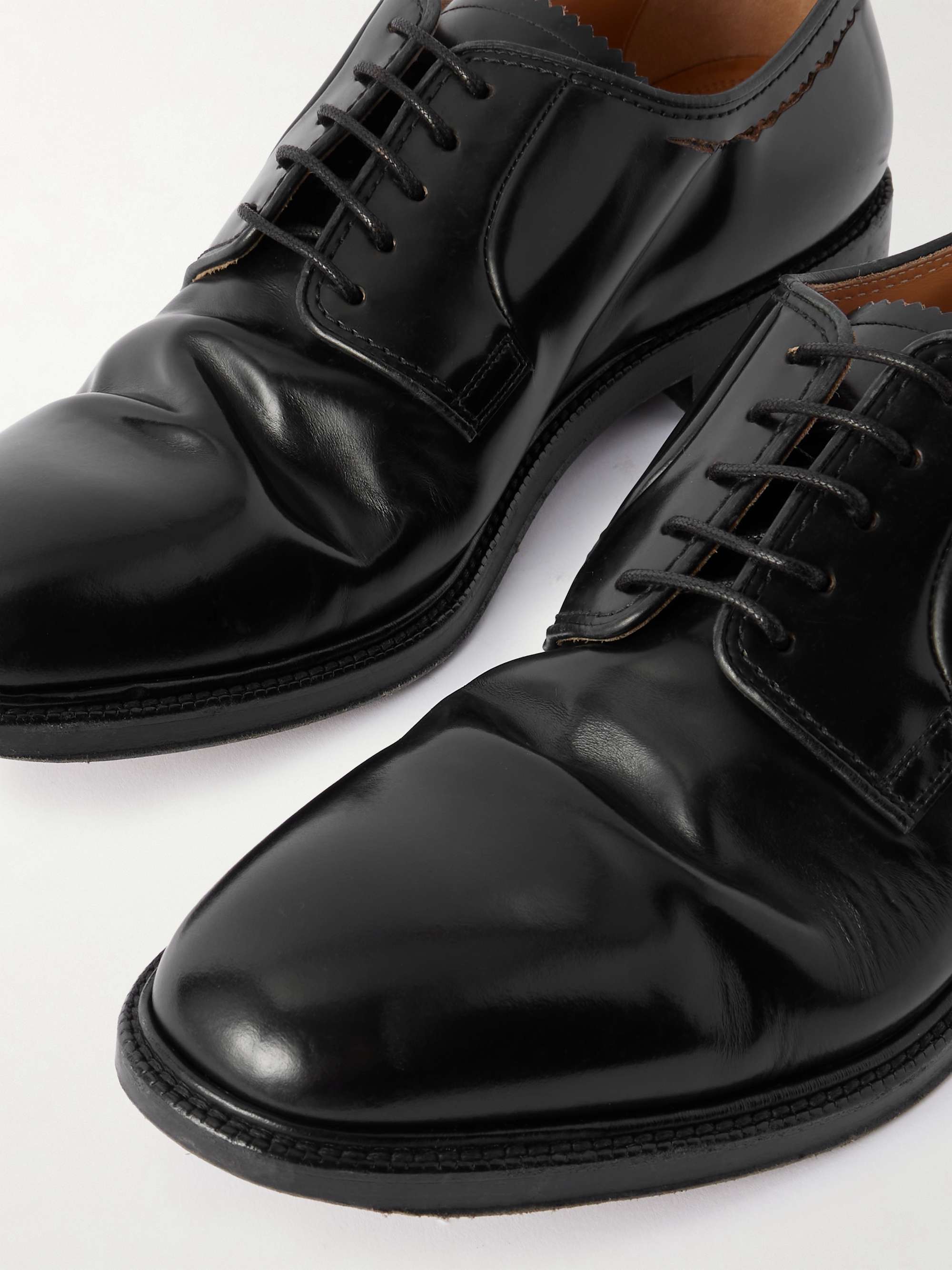 MAISON MARGIELA Love to Death Distressed Leather Derby Shoes