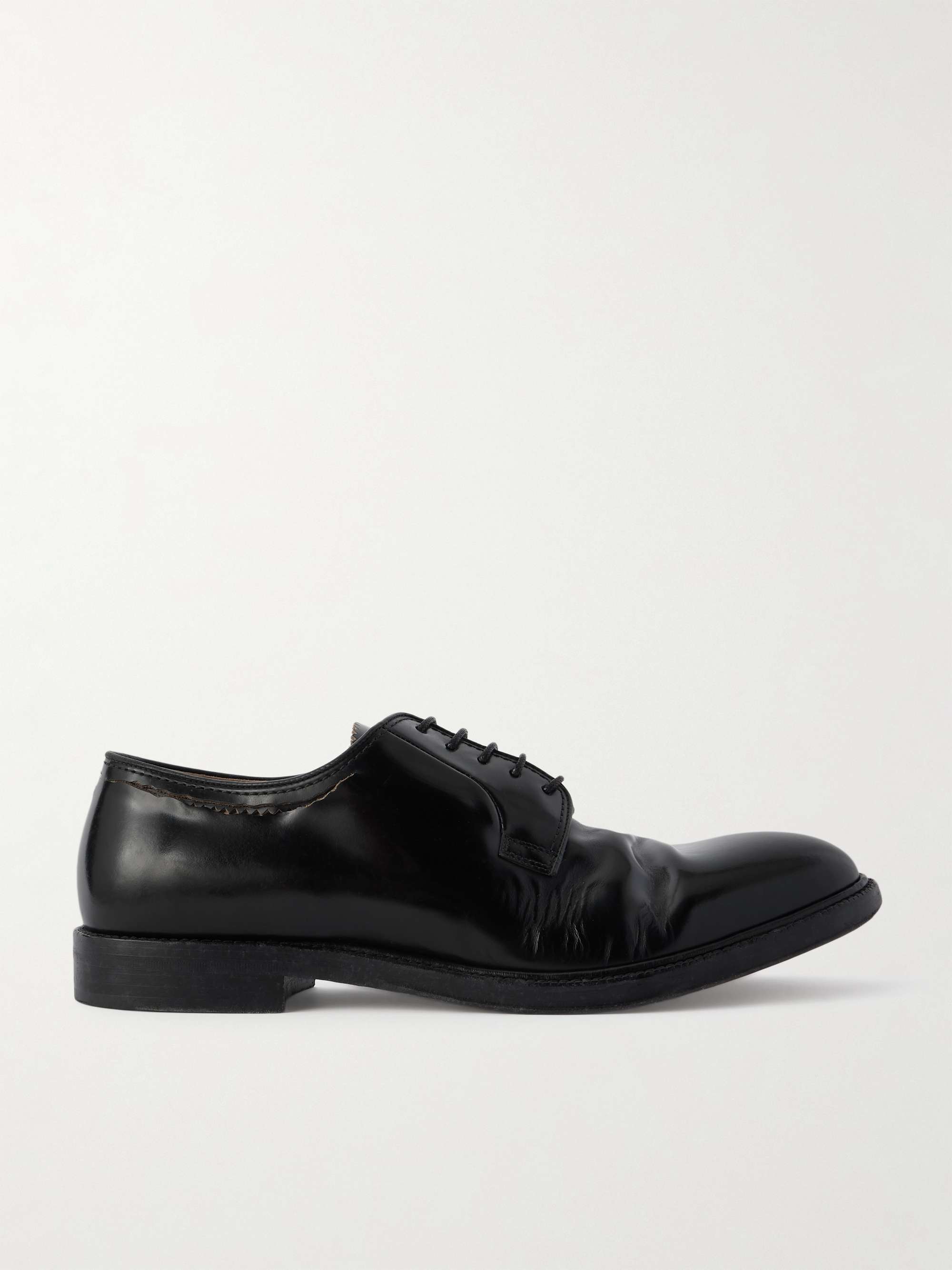 MAISON MARGIELA Love to Death Distressed Leather Derby Shoes