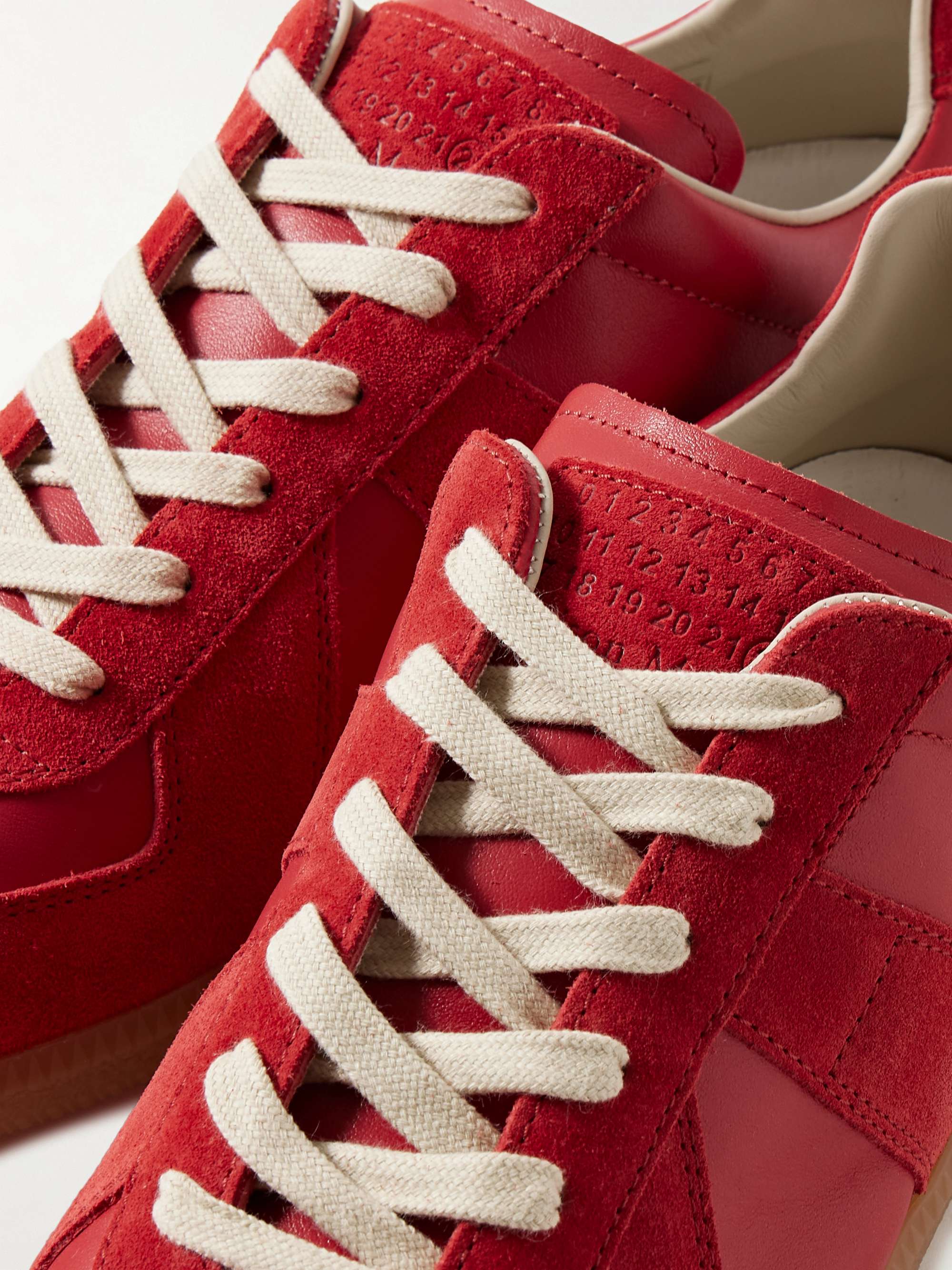 MAISON MARGIELA Replica Leather and Suede Sneakers