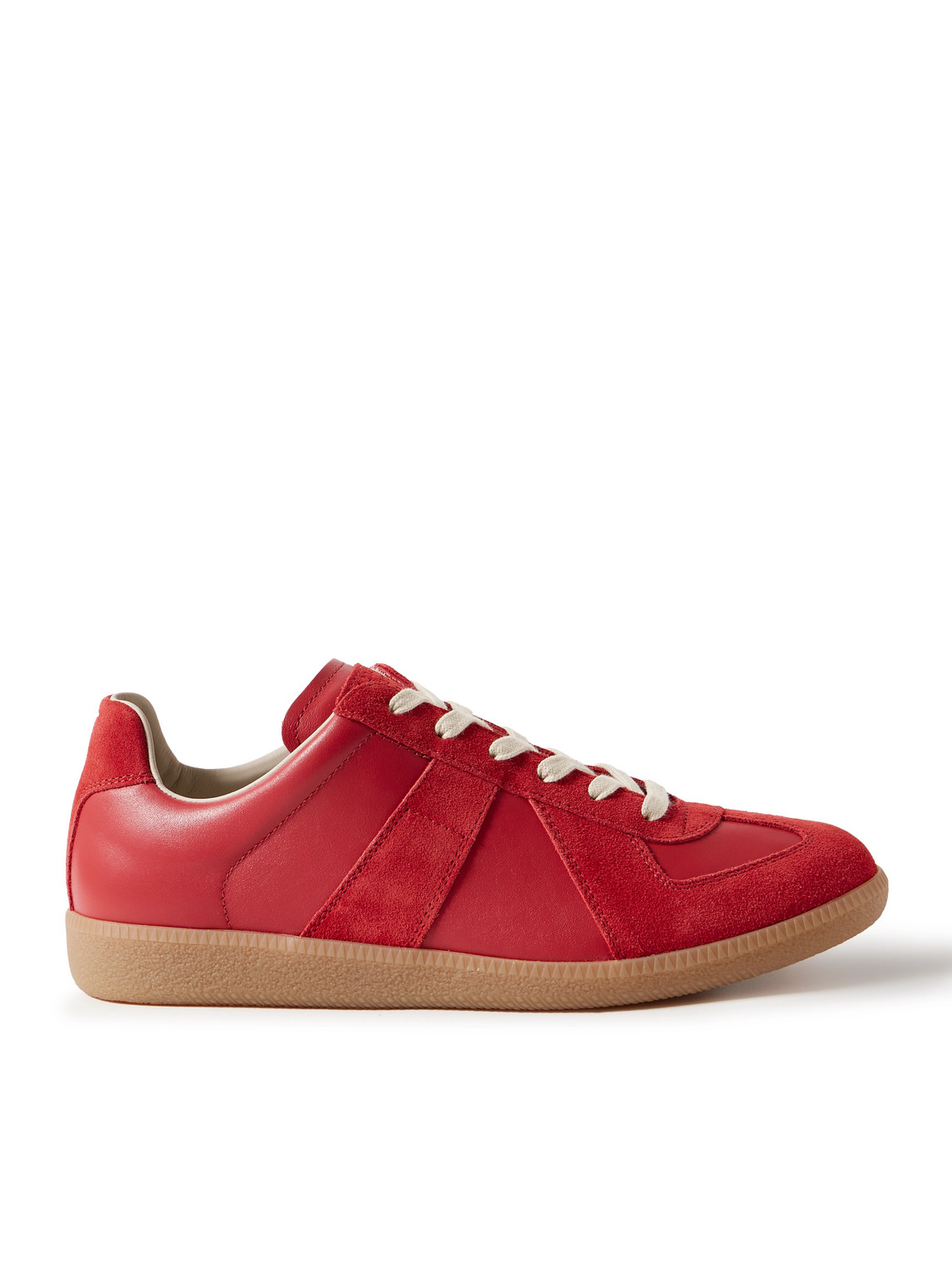 Replica Leather and Suede Sneakers