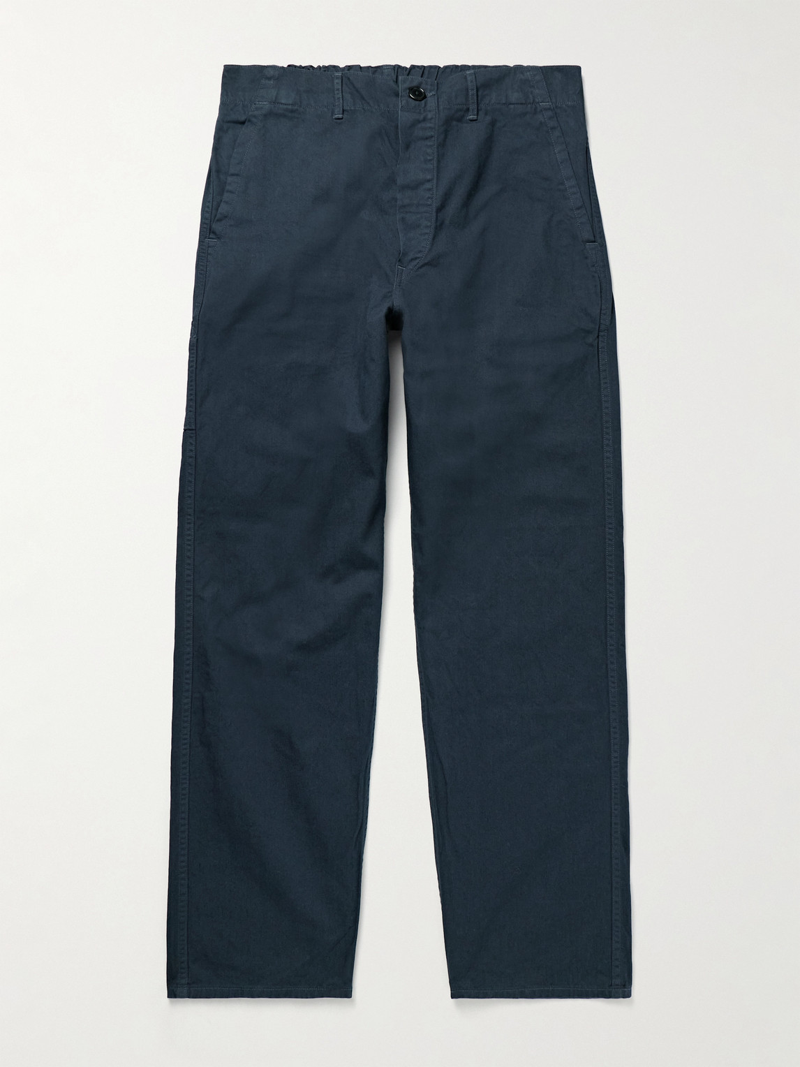 OrSlow Straight-Leg Herringbone Cotton Trousers - Men