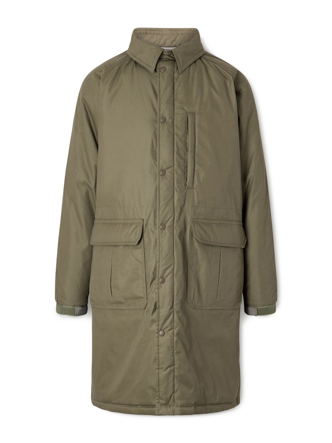 Orslow Padded Cotton And Nylon-blend Shell Coat In Green