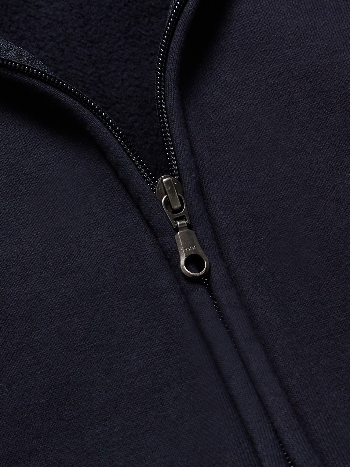 Orslow Cotton-jersey Zip-up Sweatshirt In Blue