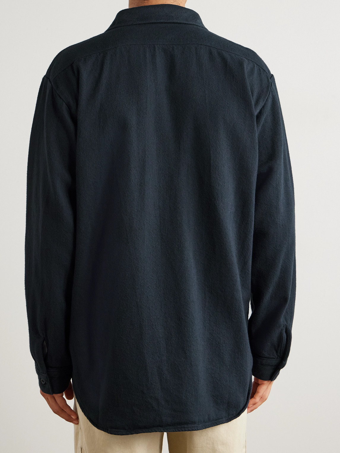 Orslow Organic Cotton-flannel Shirt In Blue