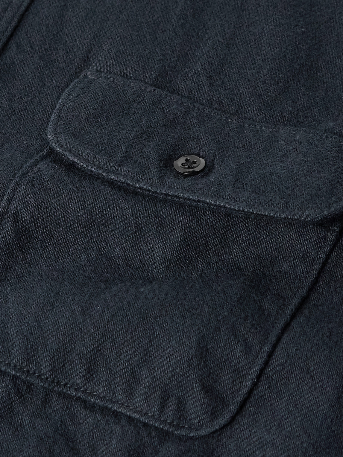 Orslow Organic Cotton-flannel Shirt In Blue