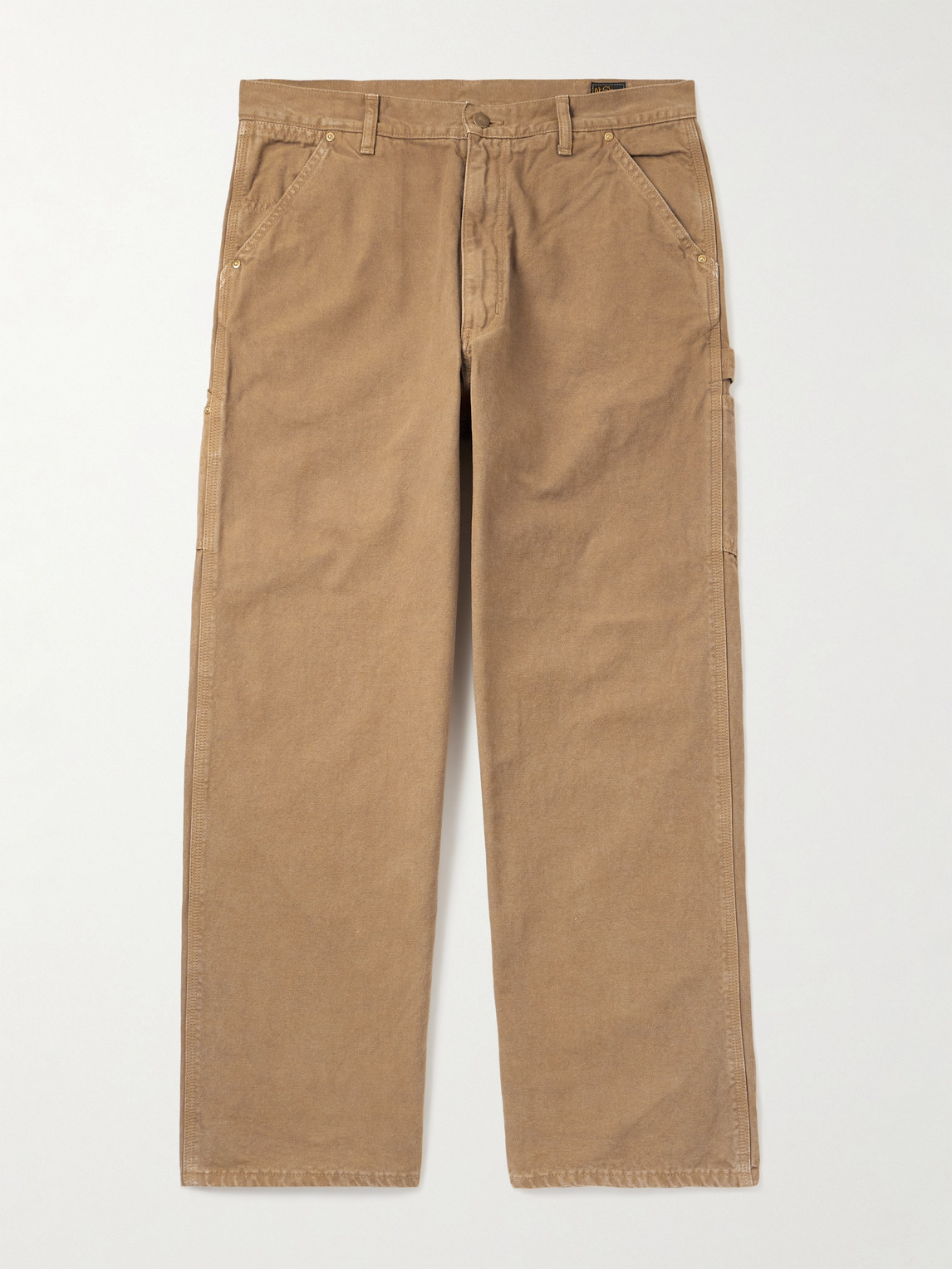 Orslow Oxford Painter Straight-leg Cotton-twill Trousers In Brown