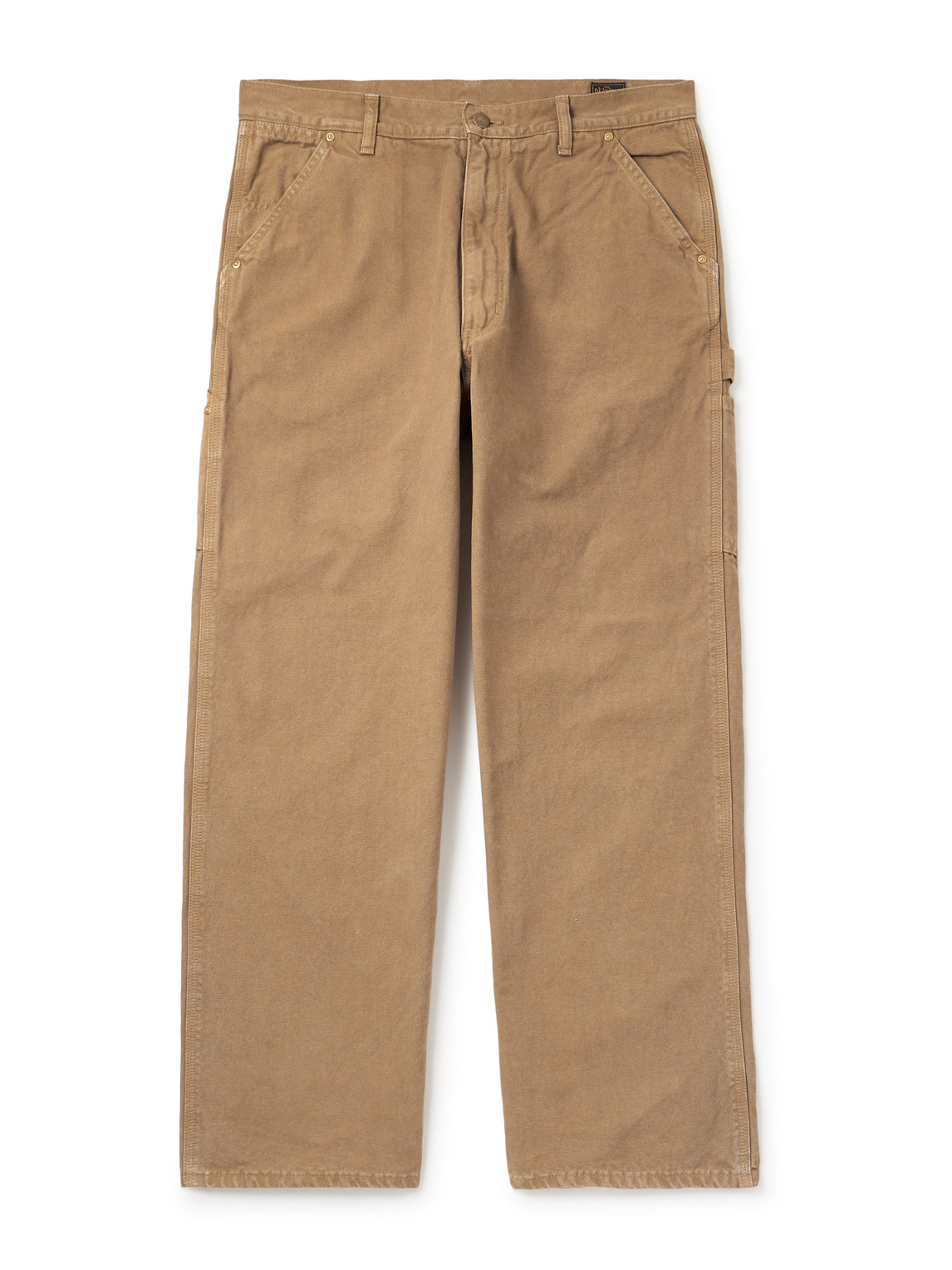 Orslow Oxford Painter Straight-leg Cotton-twill Trousers In Brown