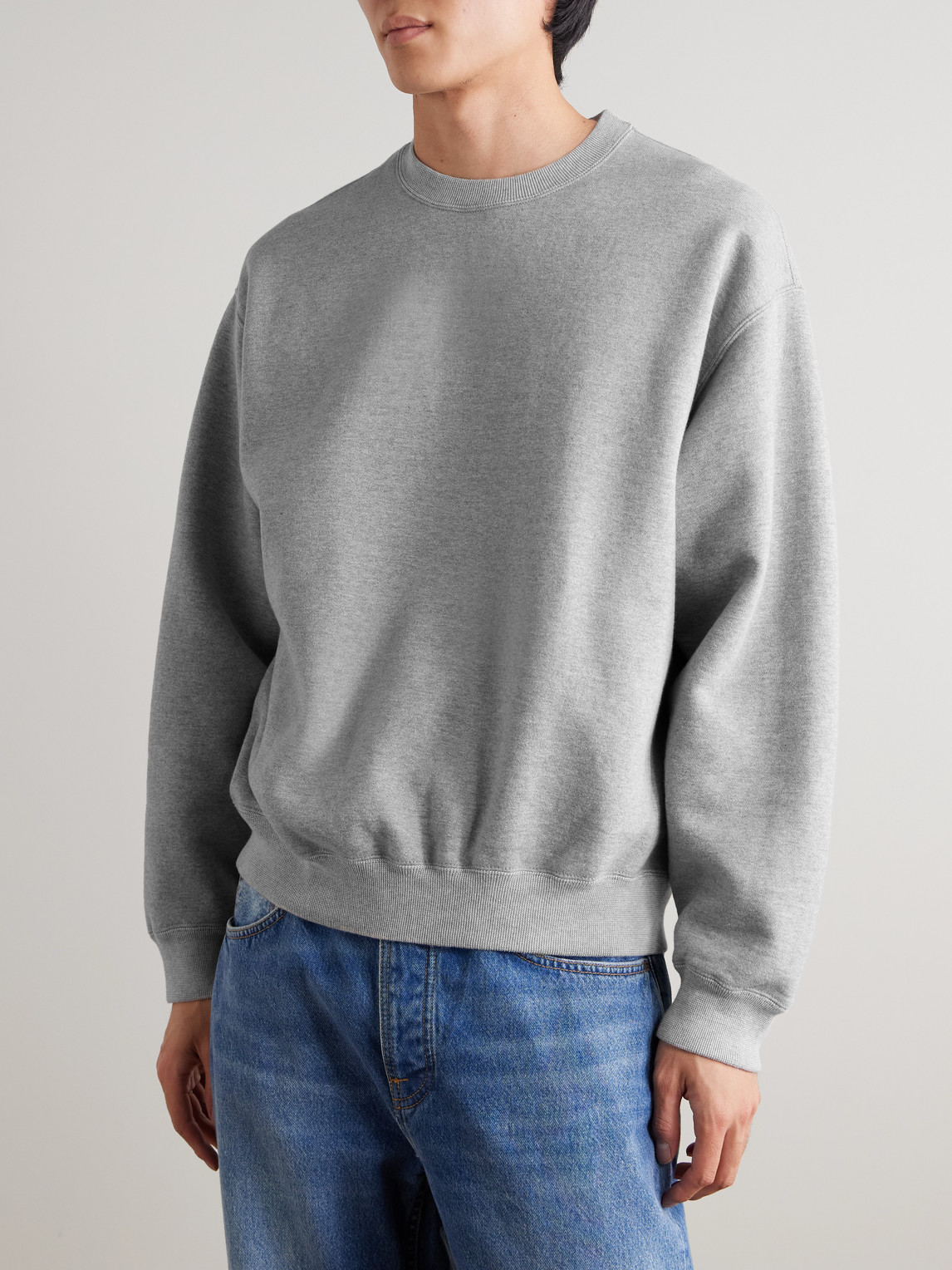 Orslow Cotton-jersey Sweatshirt In Gray
