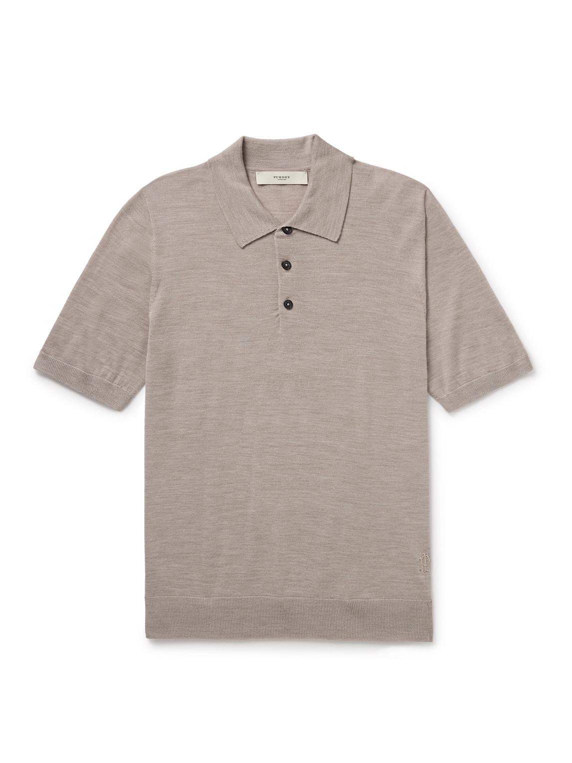 Purdey Tantallon Slim-fit Merino Wool Polo Shirt
