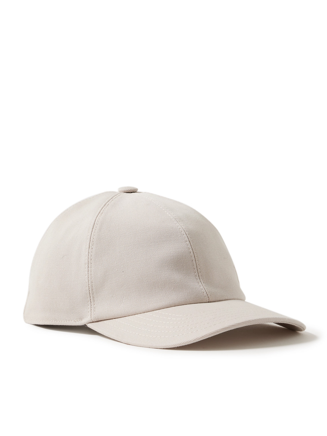 Purdey Logo-embroidered Cotton And Wool-blend Twill Baseball Cap In Gray