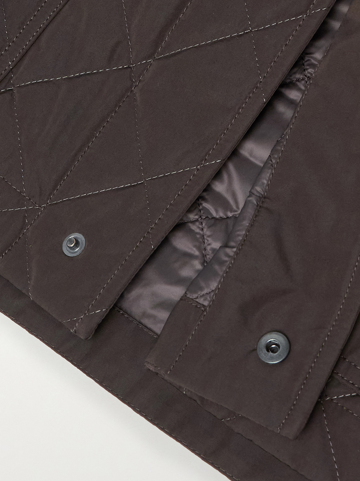 Purdey Winchester Corduroy And Knit-trimmed Quilted Padded Shell Jacket In Brown