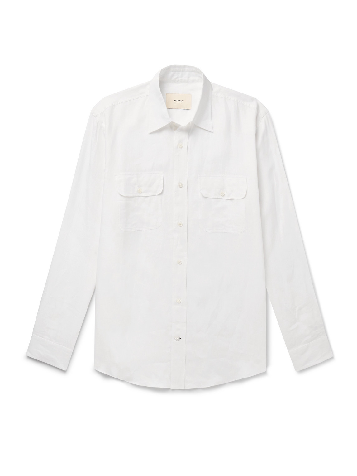Purdey Linen Shirt In White