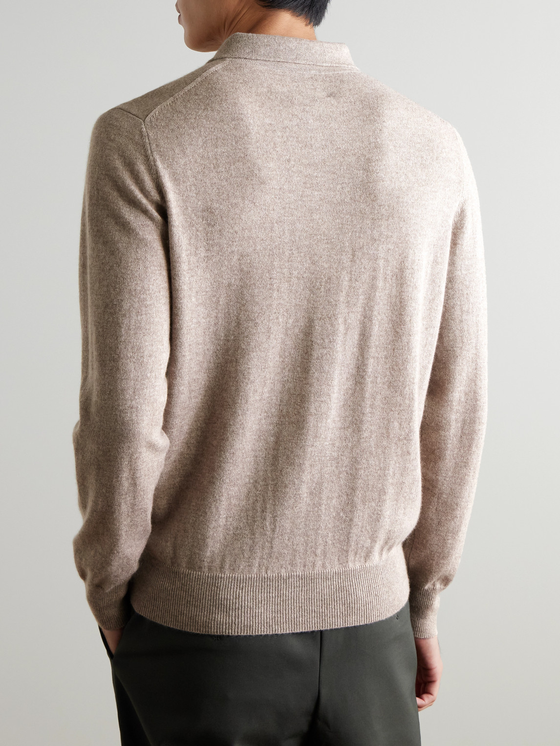  Allude - Cashmere Polo Shirt - Men - Brown - S 
