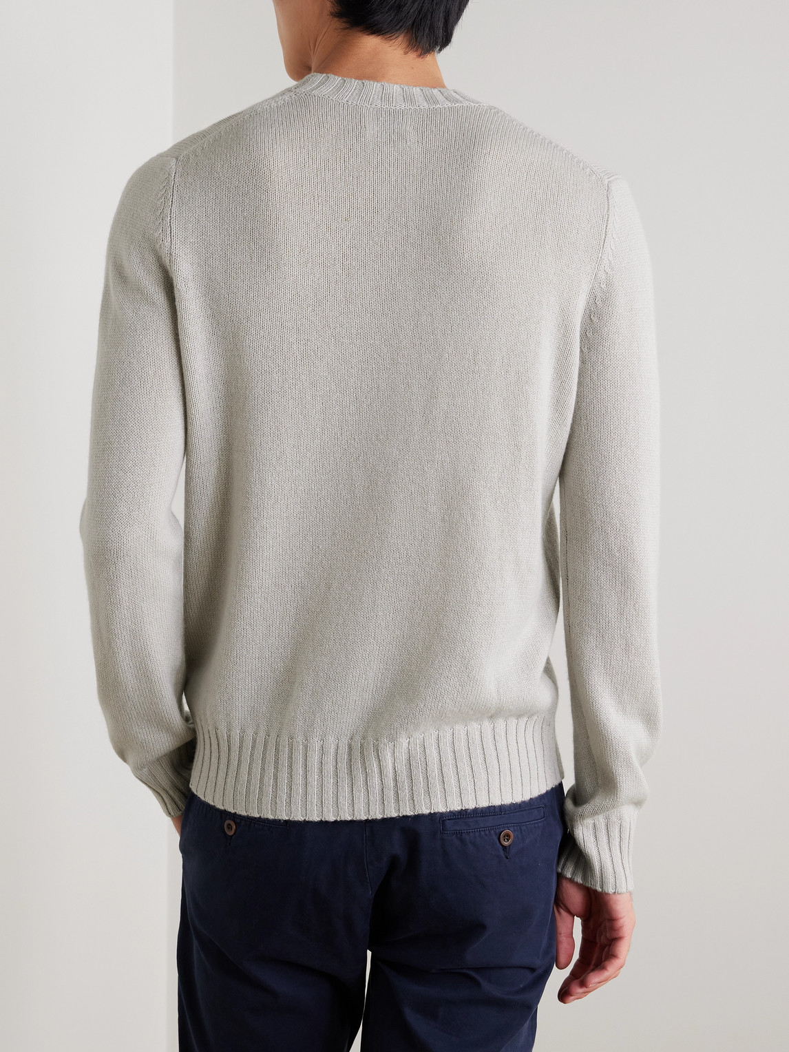  Allude - Wool And Cashmere-blend Sweater - Men - Neutrals - S 