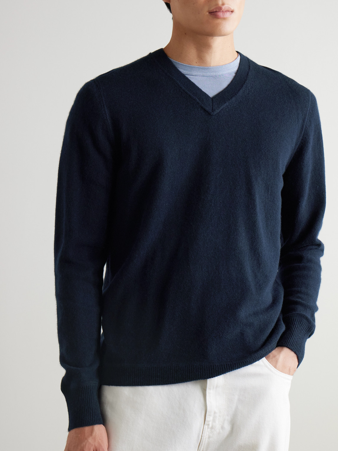  Allude - Cashmere Sweater - Men - Blue - S 