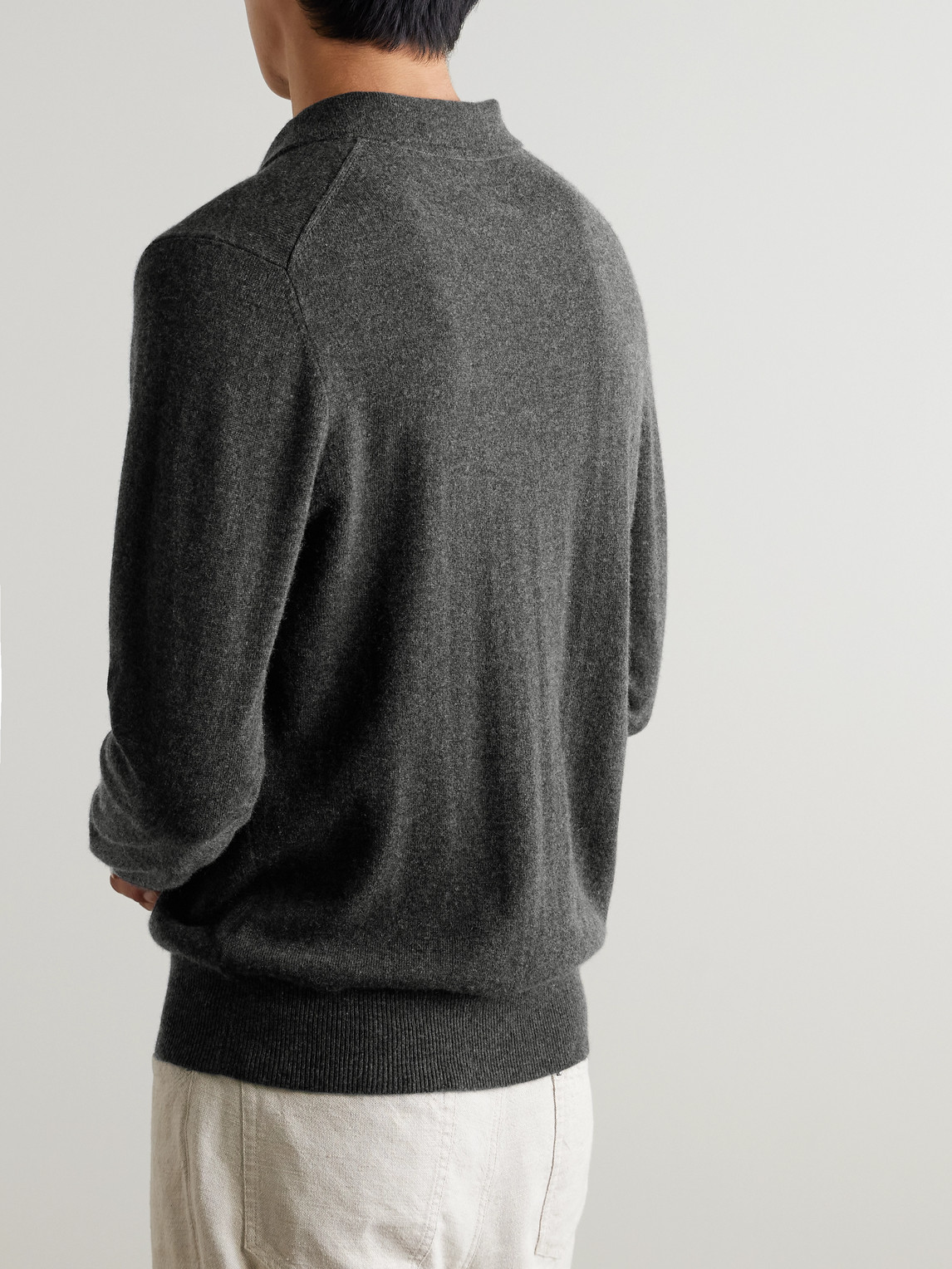  Allude - Cashmere Polo Shirt - Men - Gray - S 