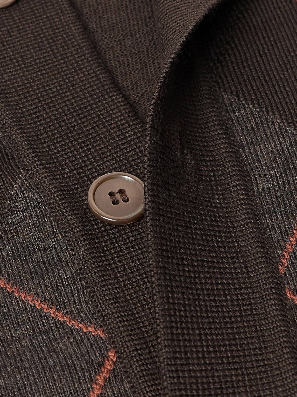 Our Legacy Mens Pub Argyle Evening Diamond-stitch Wool Polo Shirt In Brown
