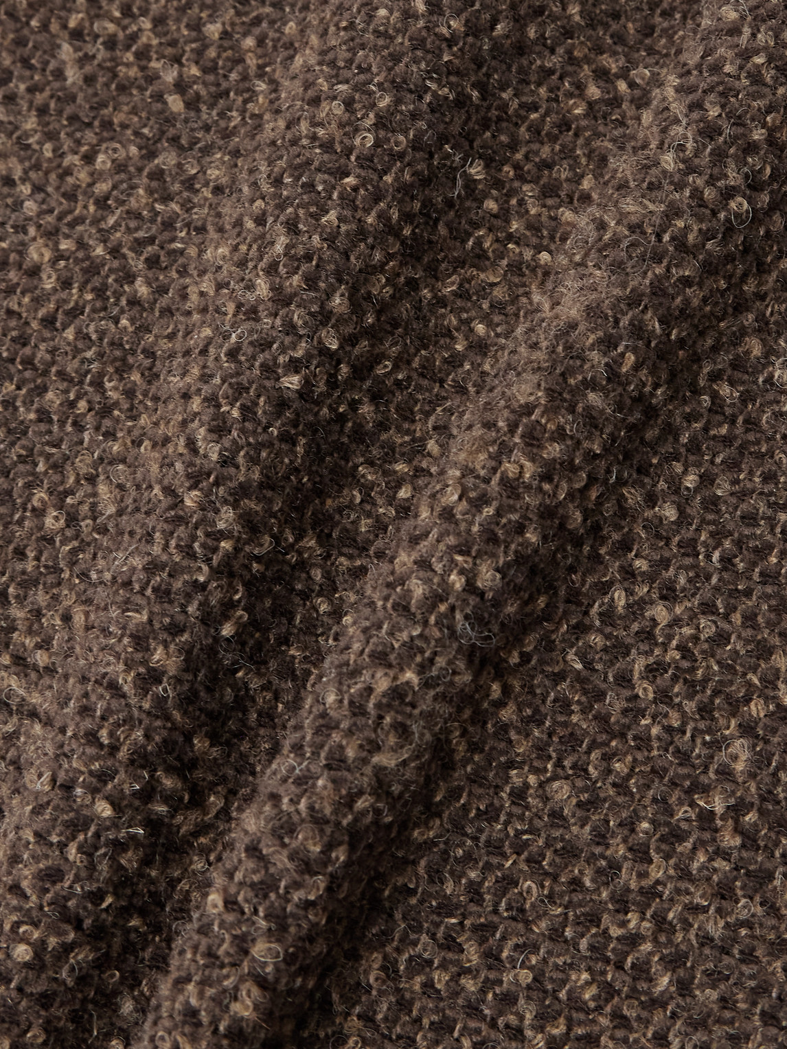 Our Legacy Shrunken Bouclé Zip-up Sweater In Brown
