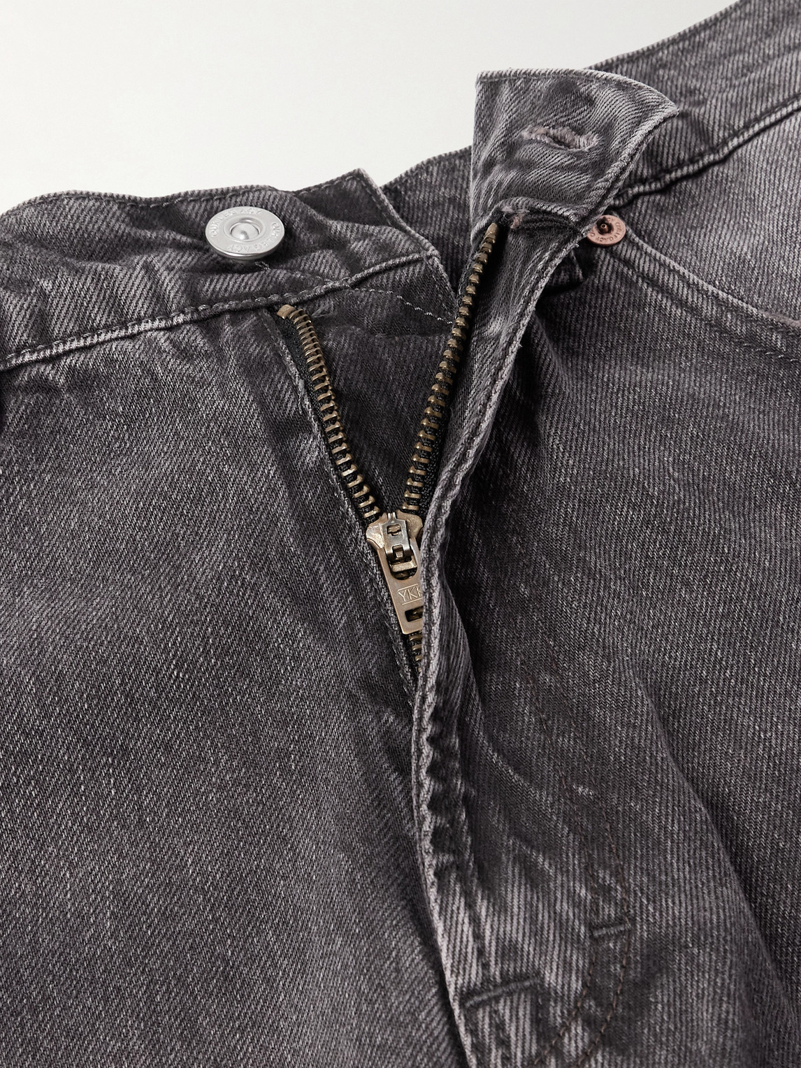 Our Legacy Third Cut Straight-leg Distressed Jeans In Gray