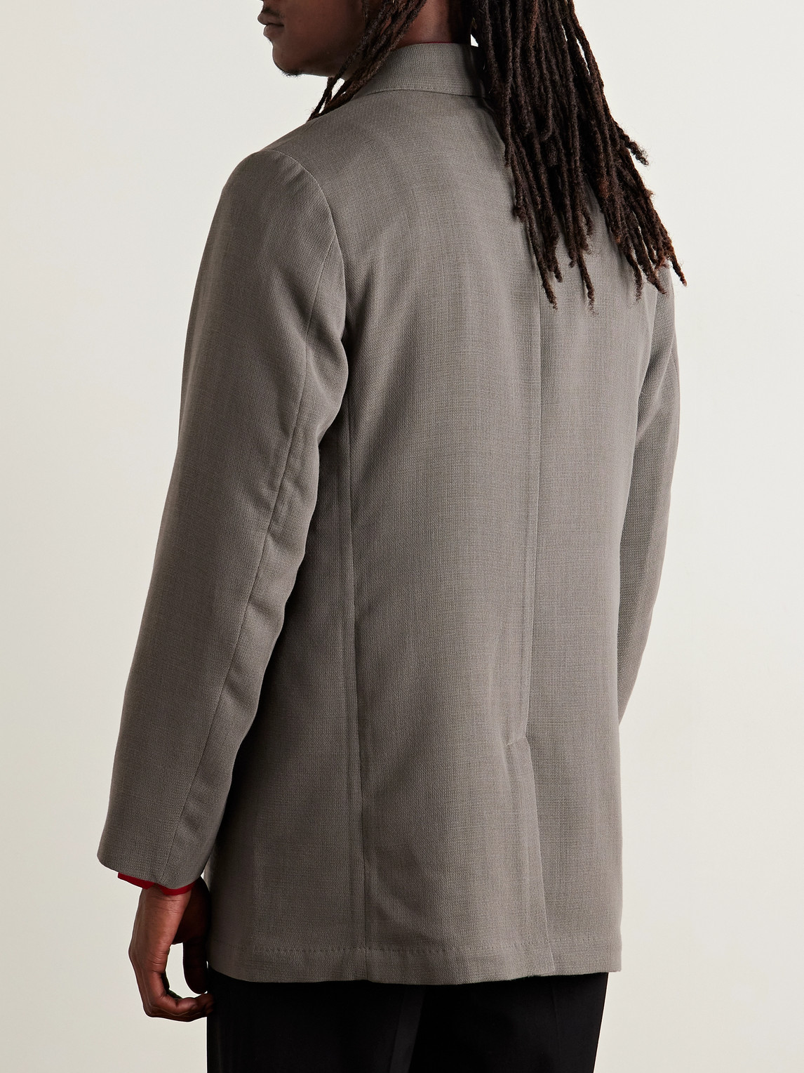 Our Legacy Sharp Double-breasted Virgin Wool-blend Blazer In Brown
