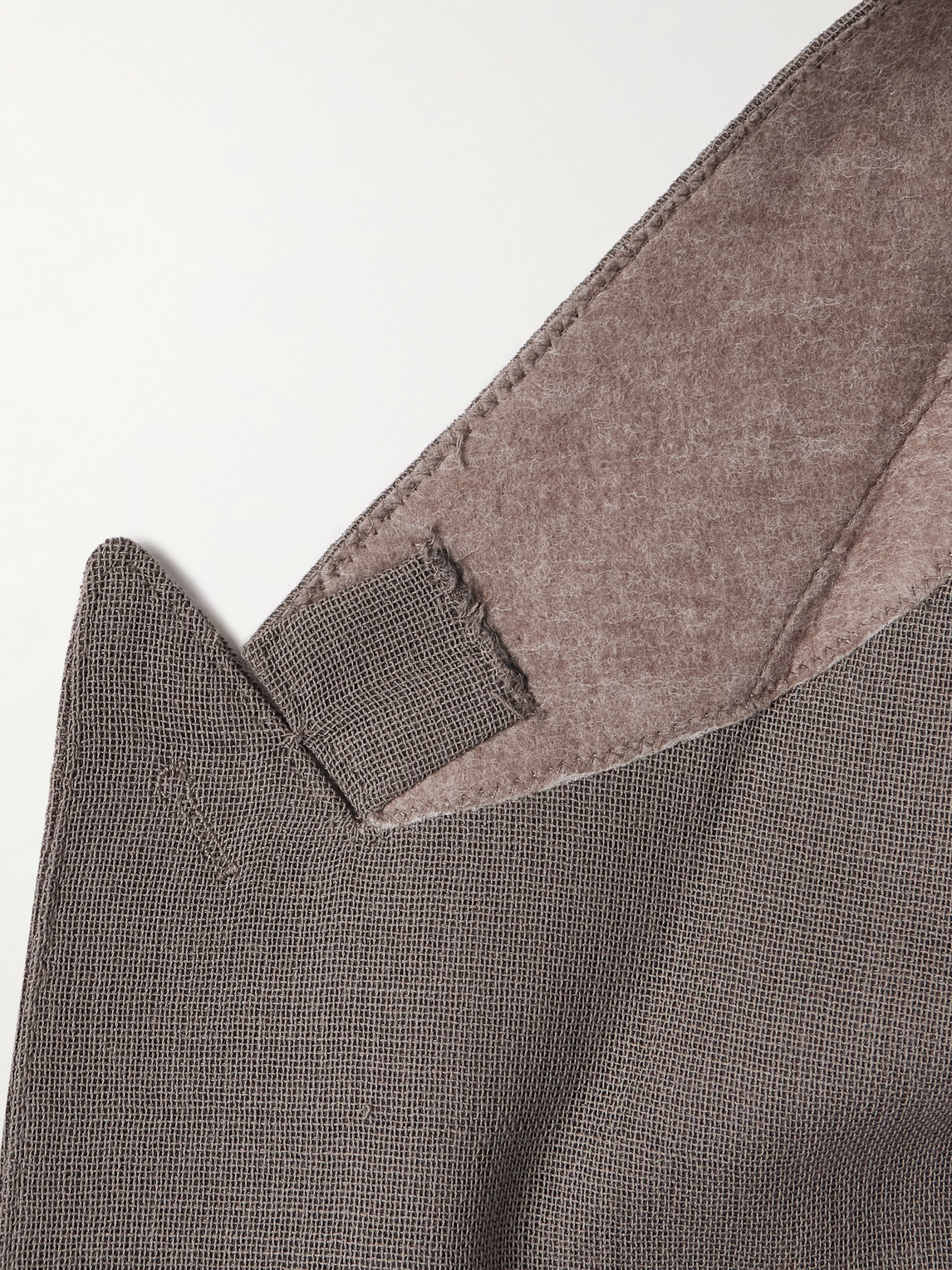 Our Legacy Sharp Double-breasted Virgin Wool-blend Blazer In Brown