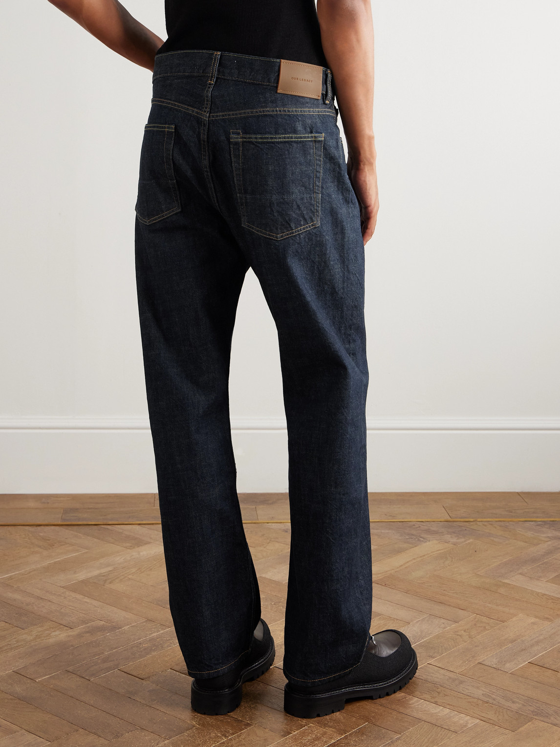 Our Legacy Carlson Straight-leg Jeans In Animal Print