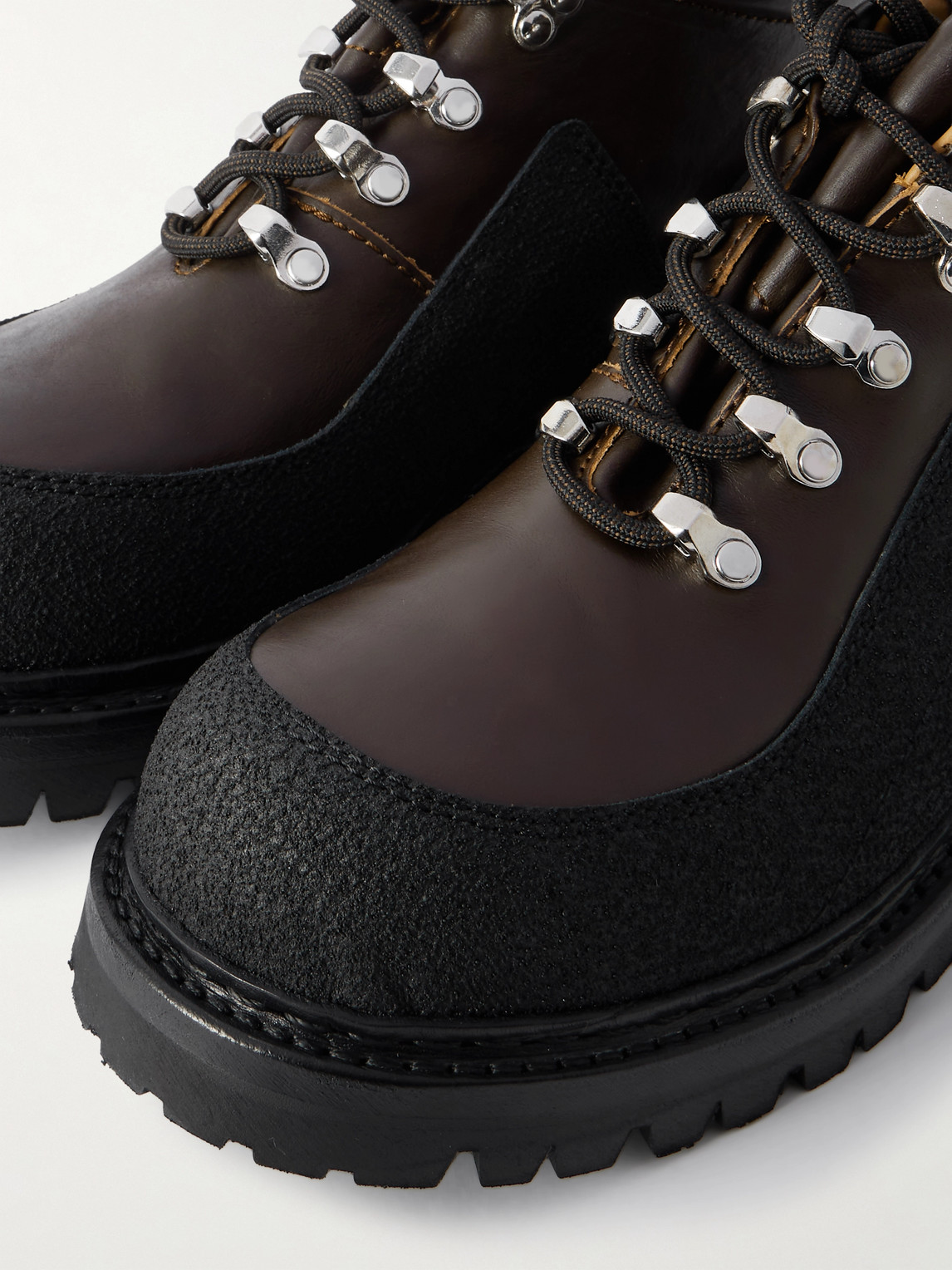 Our Legacy Ankle Boots With Round Toe And Lug Sole In Brown