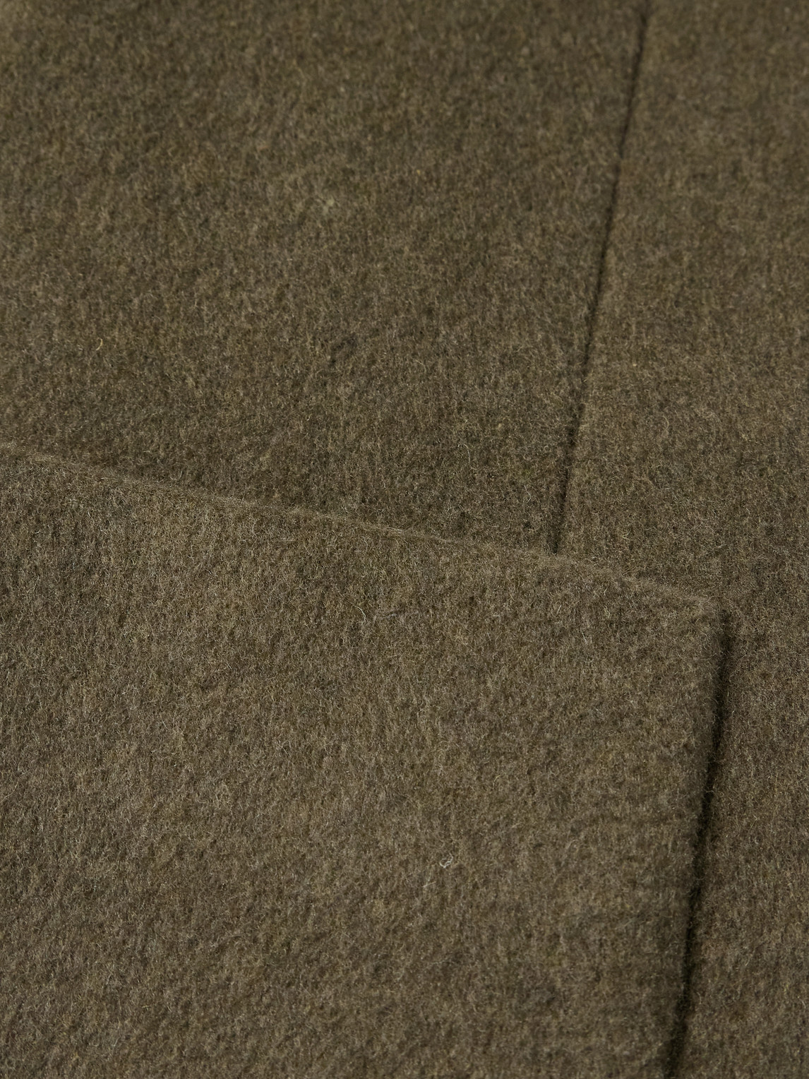 Our Legacy Long Wool Blend Coat With Notch Lapel In Green