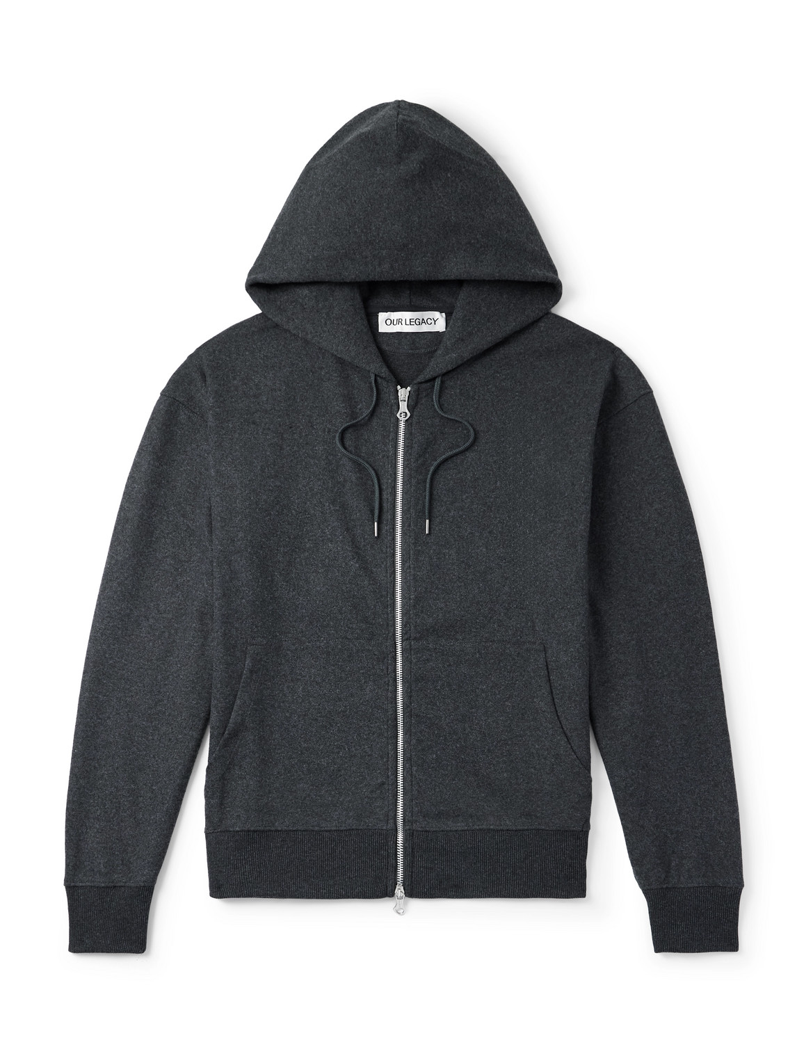 Our Legacy Rascal Jersey Zip-up Hoodie In Black