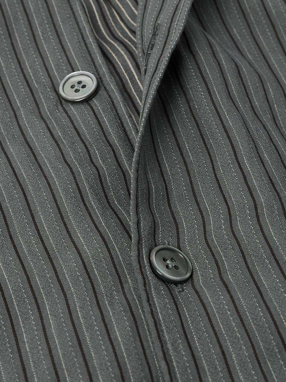 Our Legacy Beyond Oversized Striped Crepe Shirt In Green