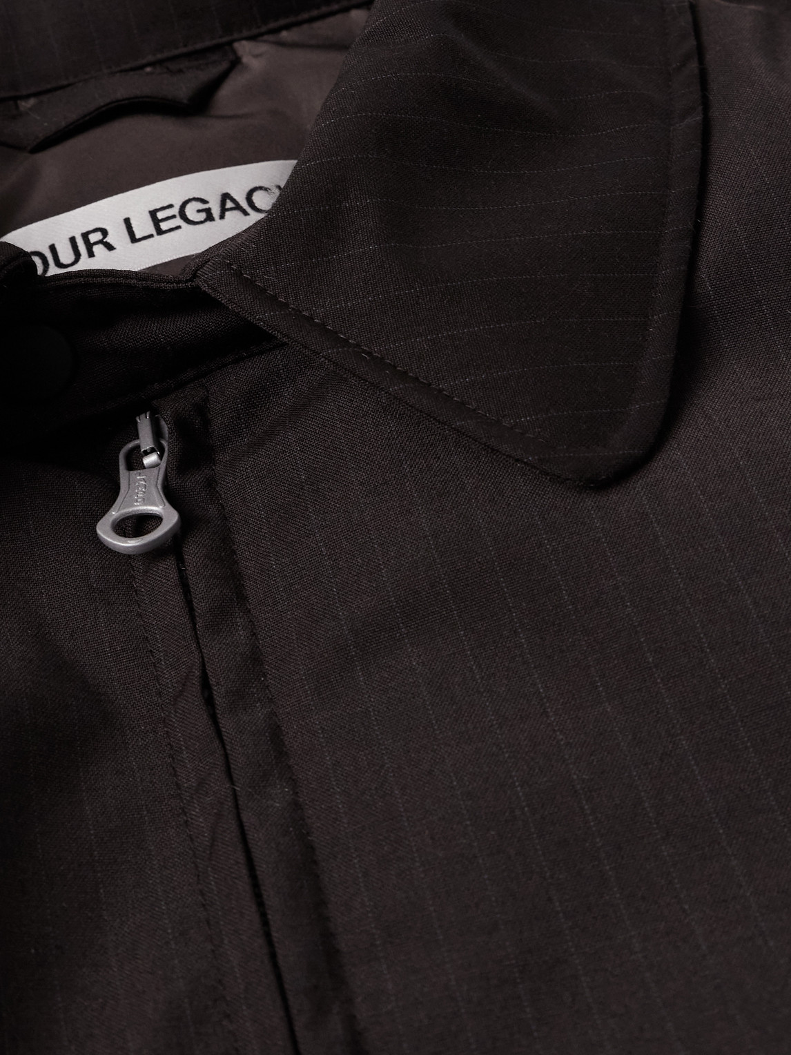 Our Legacy Mens Churchill Stripe Avenue Puffer Woven Jacket In Brown