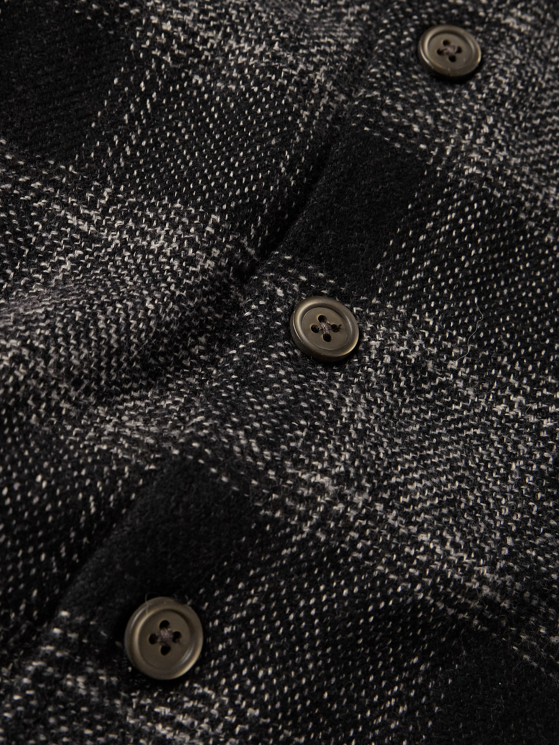 Our Legacy Long Sleeve Checked Shirt With Chest Pocket In Gray