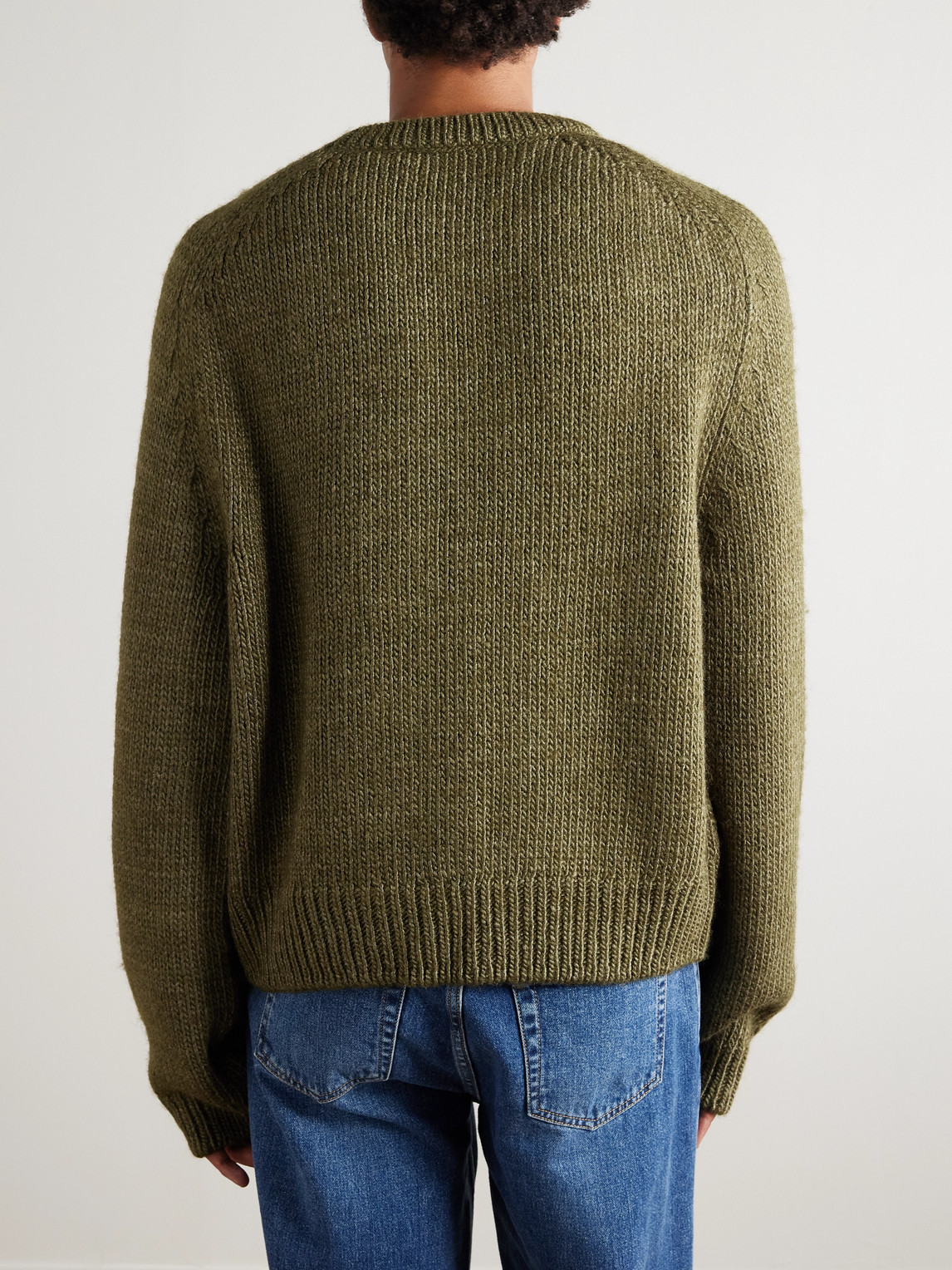 Our Legacy True Wool And Silk-blend Sweater In Green