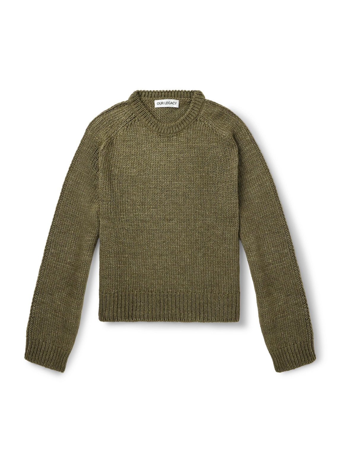 Our Legacy True Wool And Silk-blend Sweater In Green