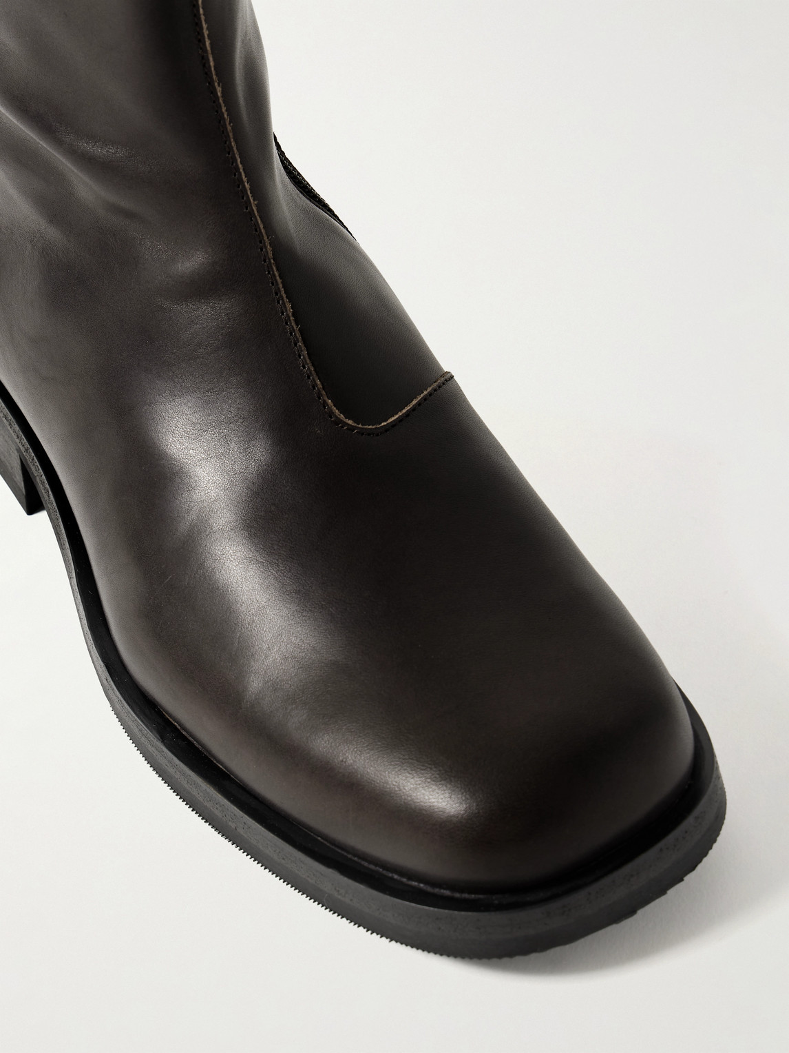 Our Legacy Camion Leather Boots In Gray