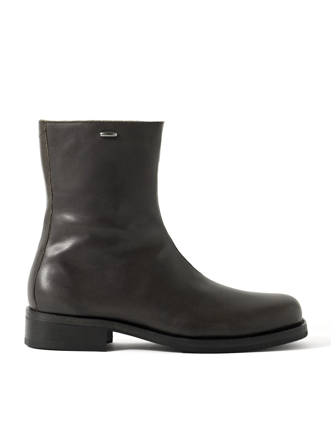 Our Legacy Camion Leather Boots In Gray
