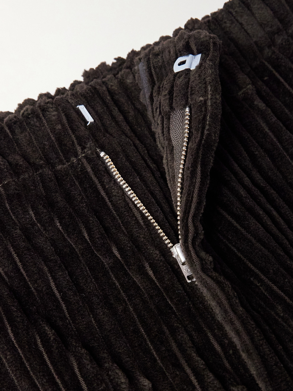 Our Legacy Borrowed Chino Wide-leg Pleated Wool-corduroy Trousers In Brown