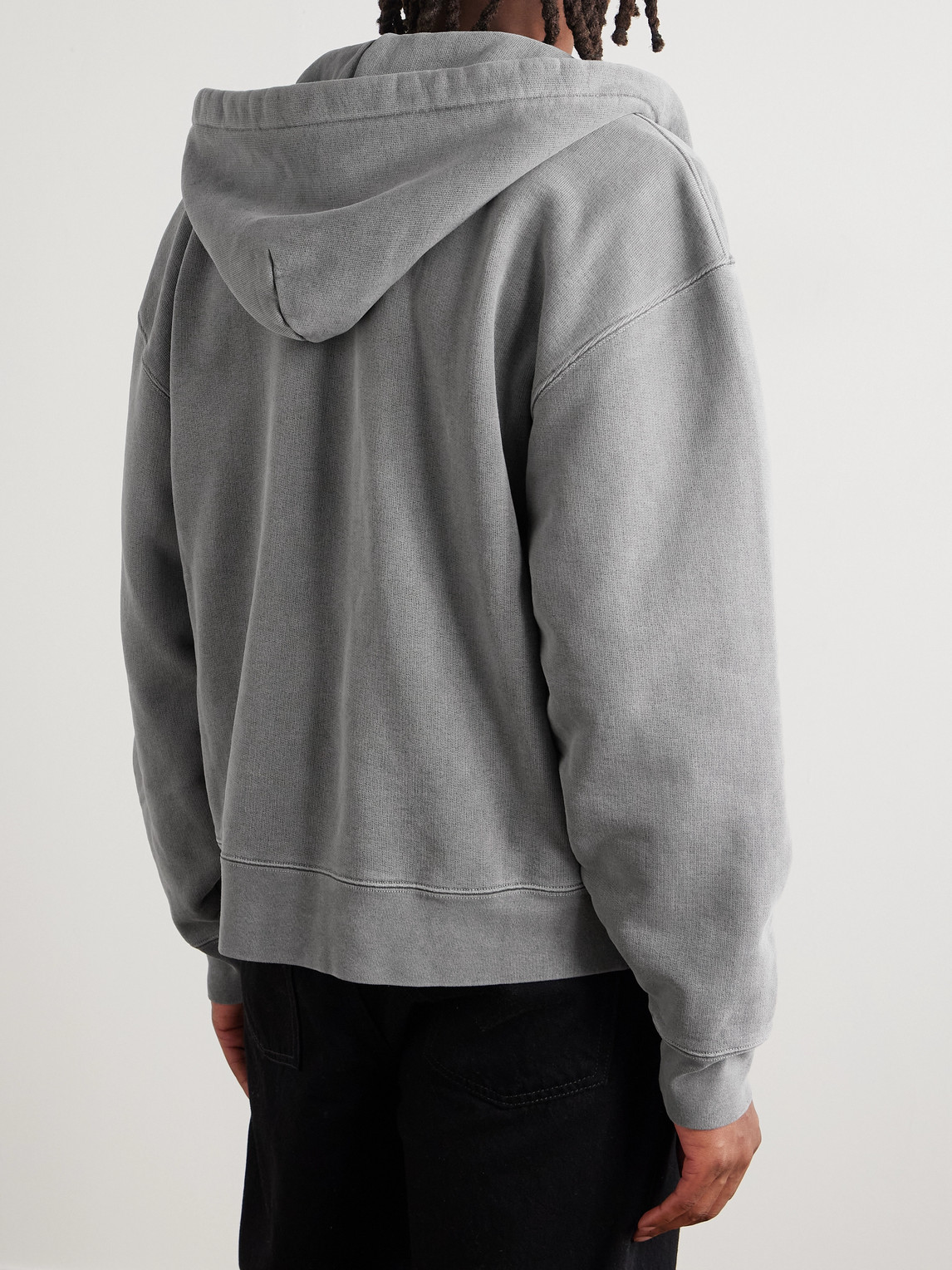 Our Legacy Rascal Cotton-jersey Zip-up Hoodie In Gray