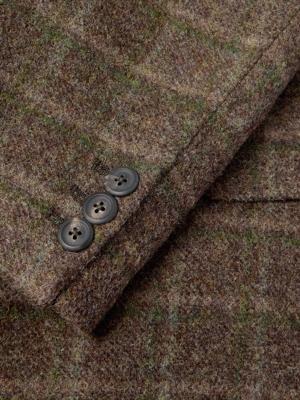 Our Legacy Double-breasted Checked Boiled-wool Coat In Brown