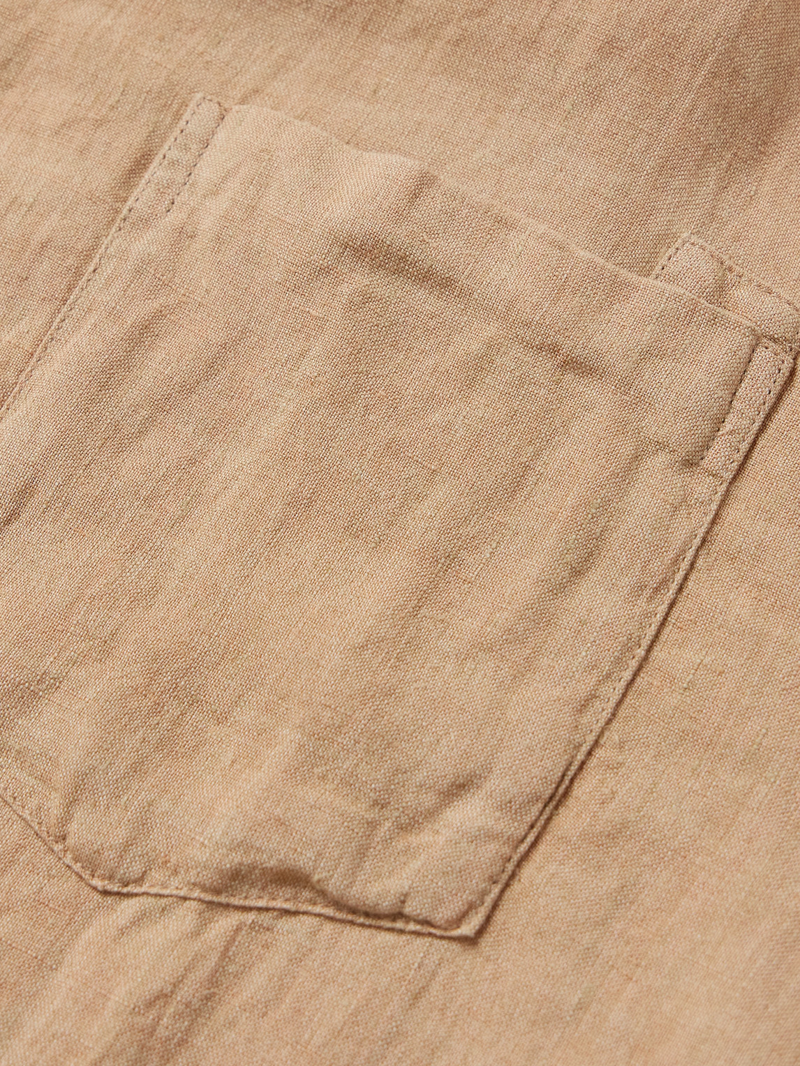 Frescobol Carioca Angelo Camp-collar Linen Shirt In Brown