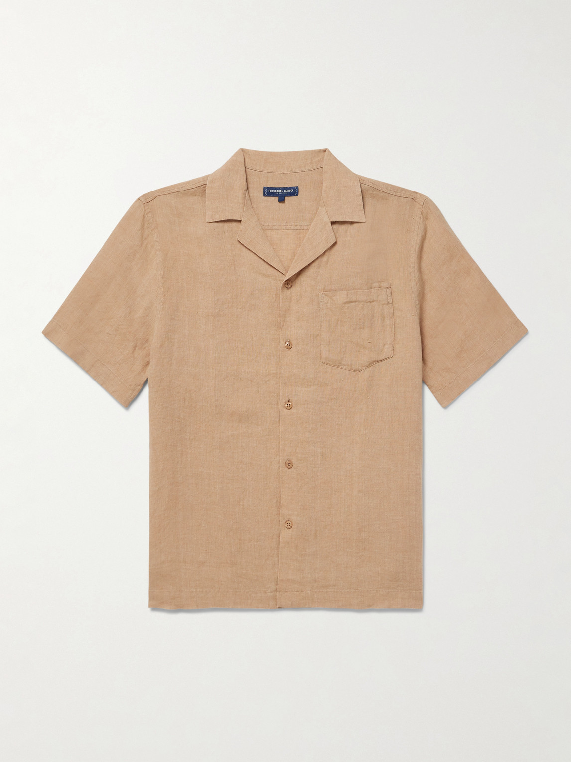 Frescobol Carioca Angelo Camp-Collar Linen hirt - Men
