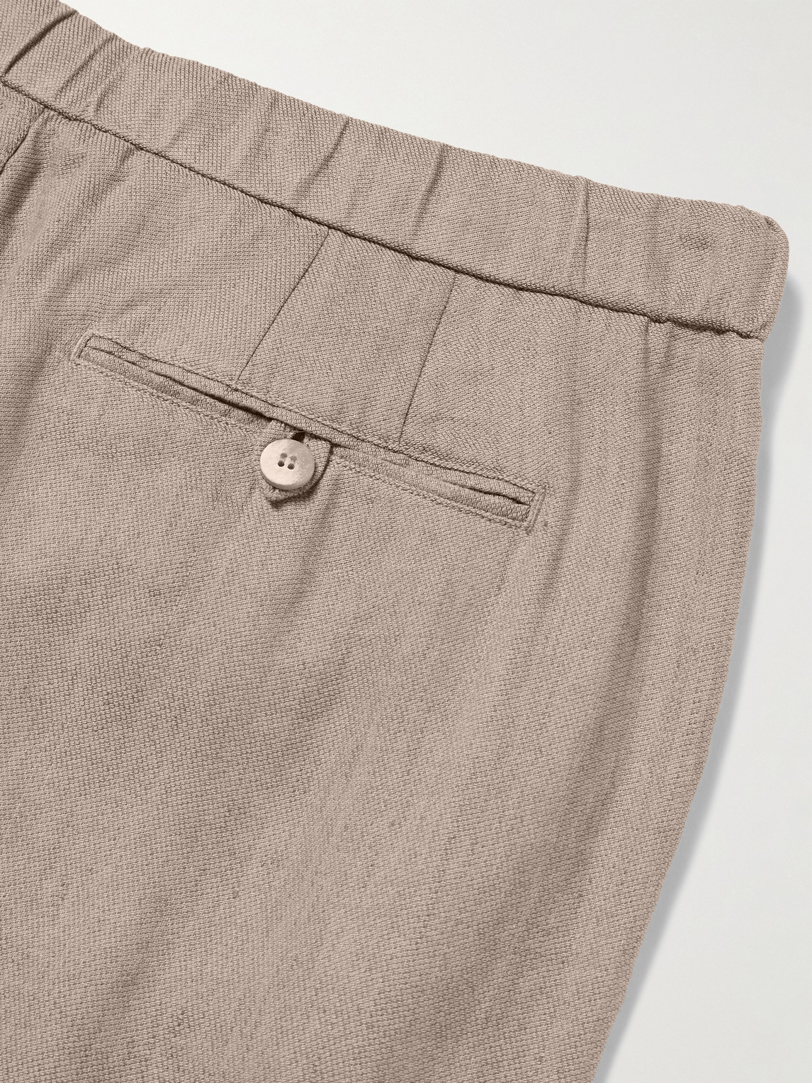 Frescobol Carioca Oscar Straight-leg Linen And Cotton-blend Drawstring Trousers In Animal Print