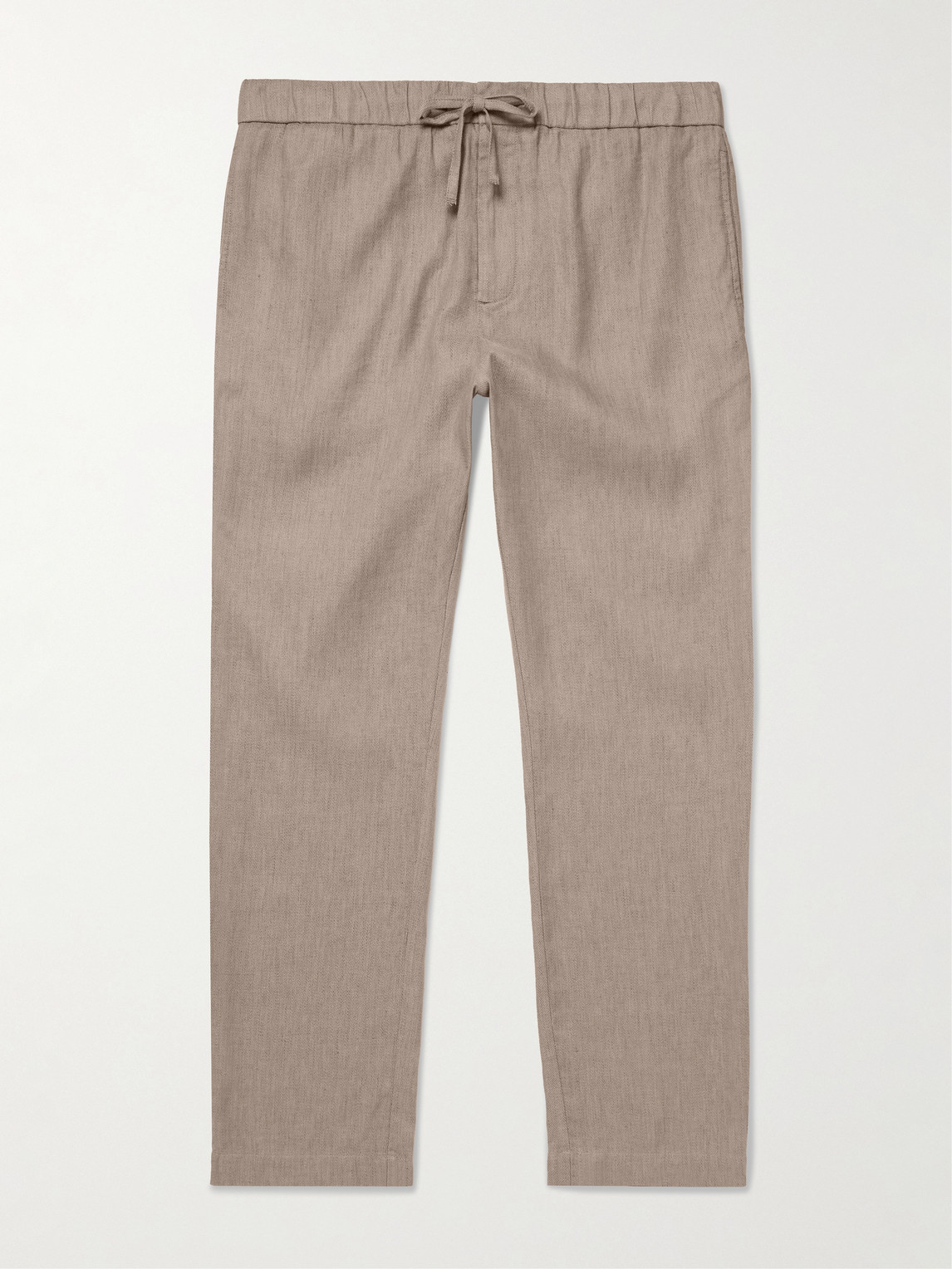 Frescobol Carioca Oscar Straight-Leg Linen and Cotton-Blend Drawstring Trousers - Men