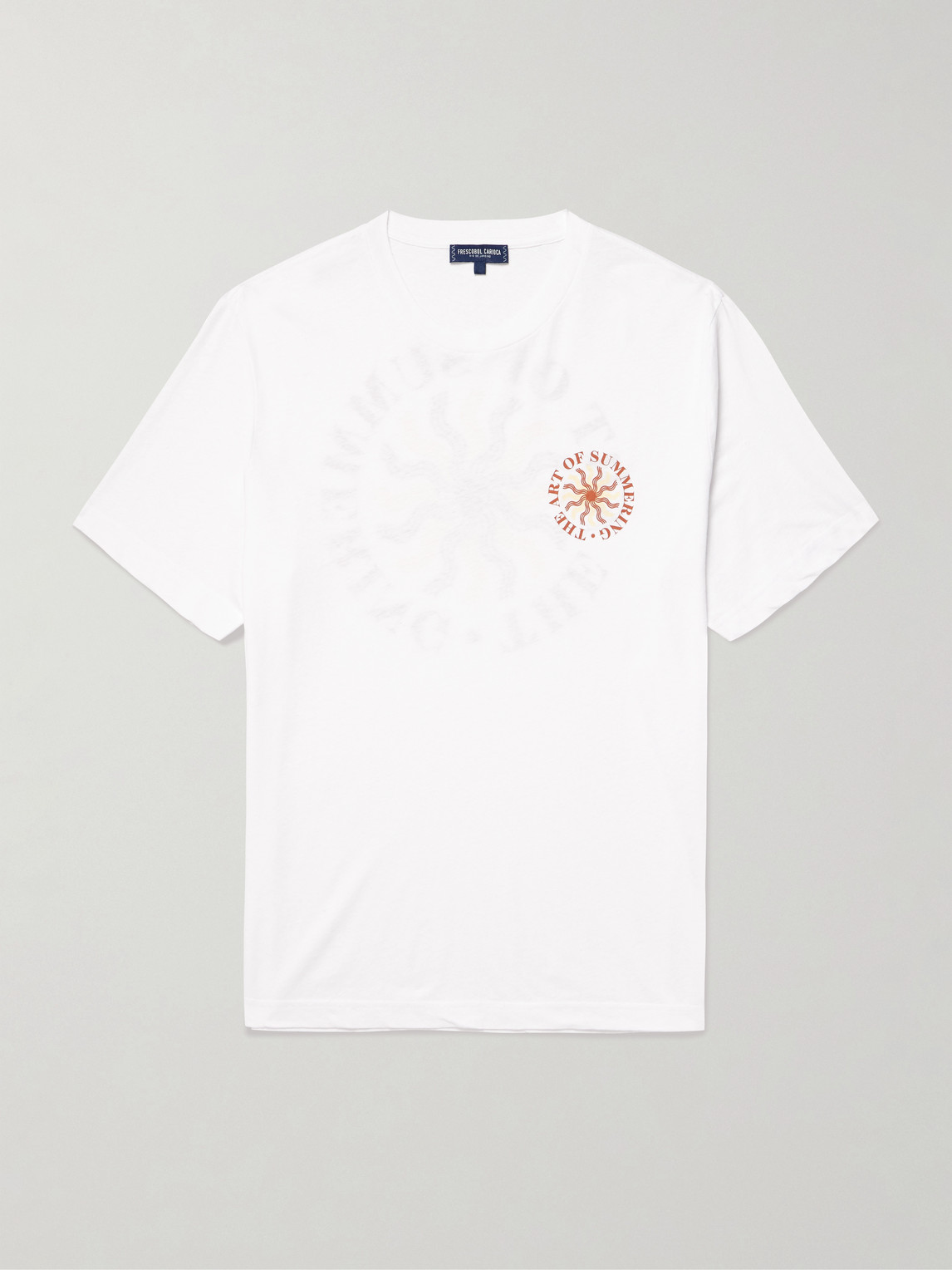 Frescobol Carioca Dinis Clube de Praia Printed Cotton and Linen-Blend Jersey T-hirt - Men