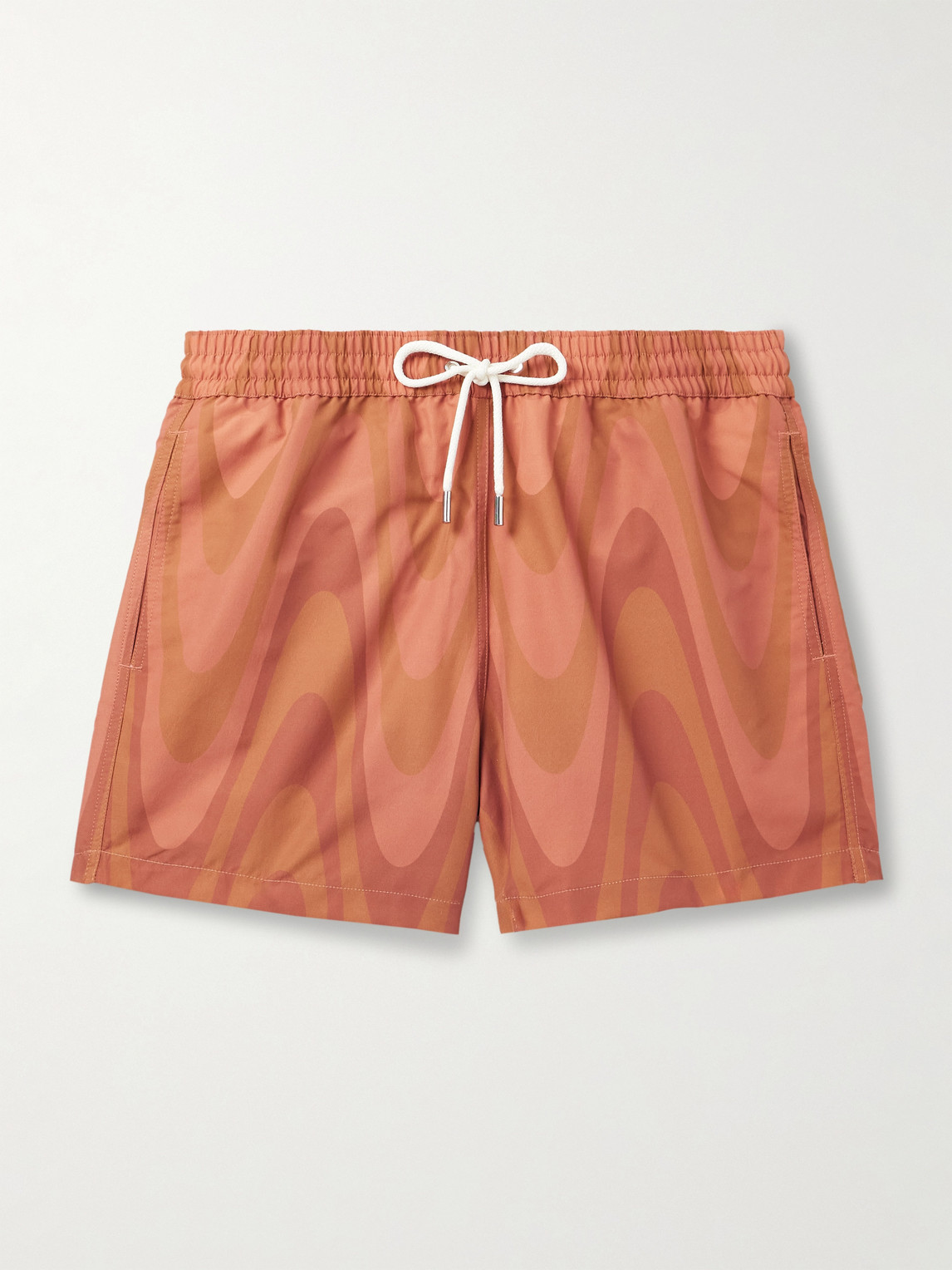 Frescobol Carioca Rio traight-Leg Mid-Length Printed Recycled wim horts - Men